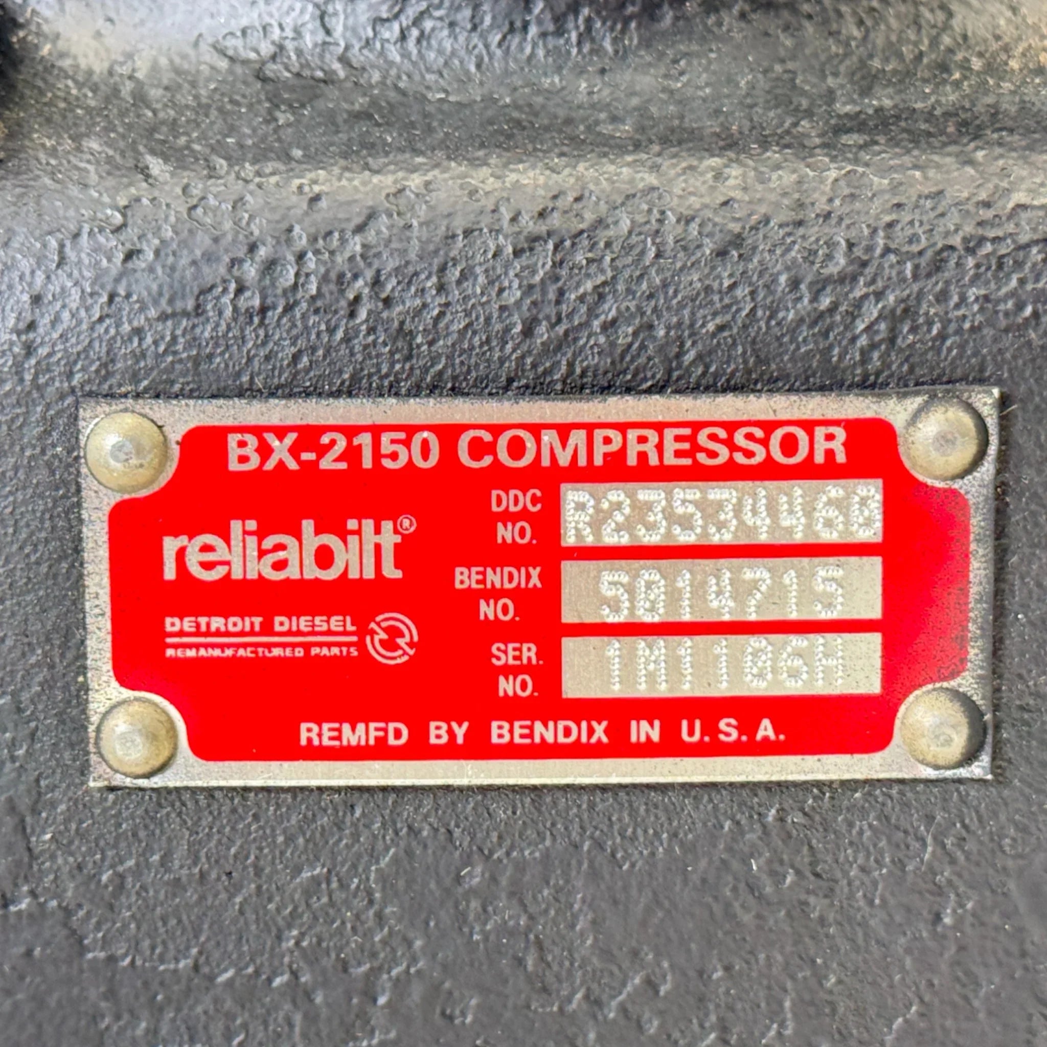 106439 Genuine Bendix Air Brake Compressor BX2150