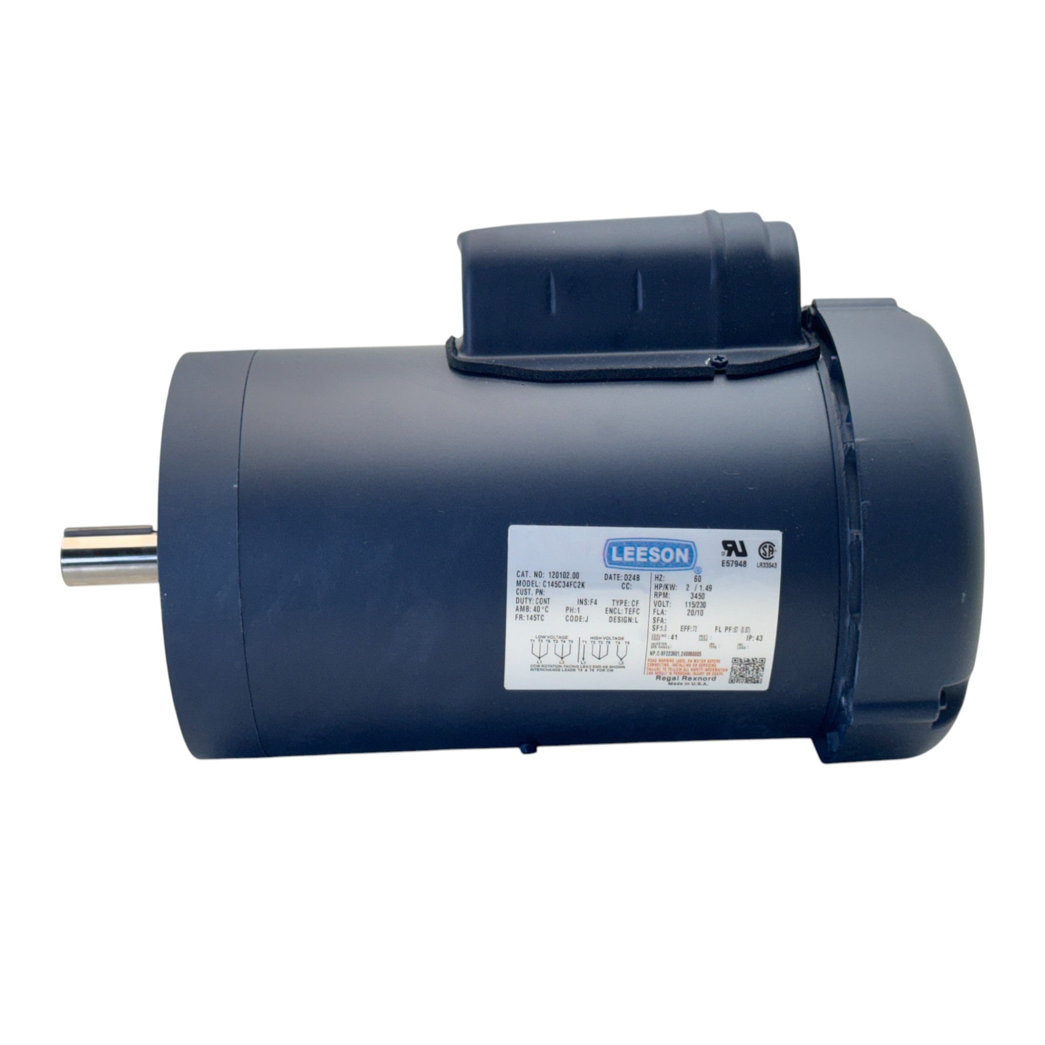 120102.00 Leeson Electric Motor 115/208-230V