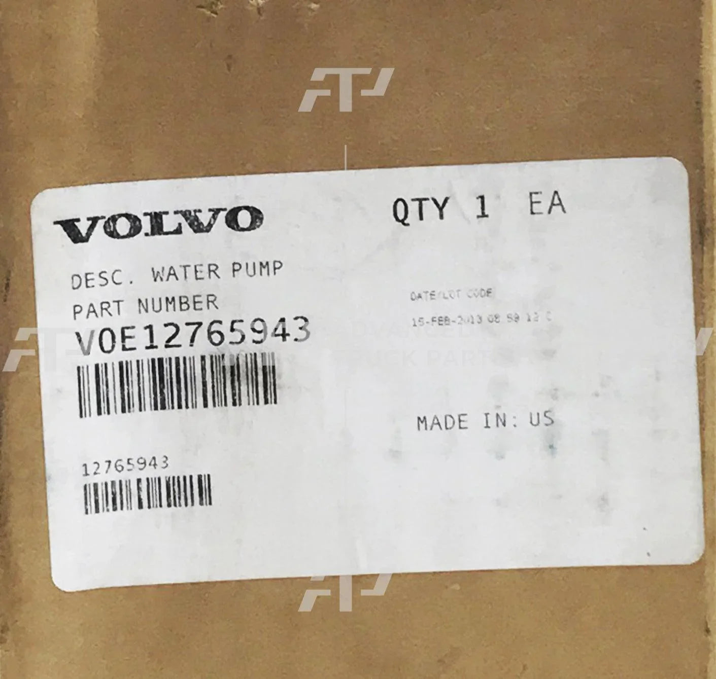 12765943 Genuine Volvo Excavator Water Pump