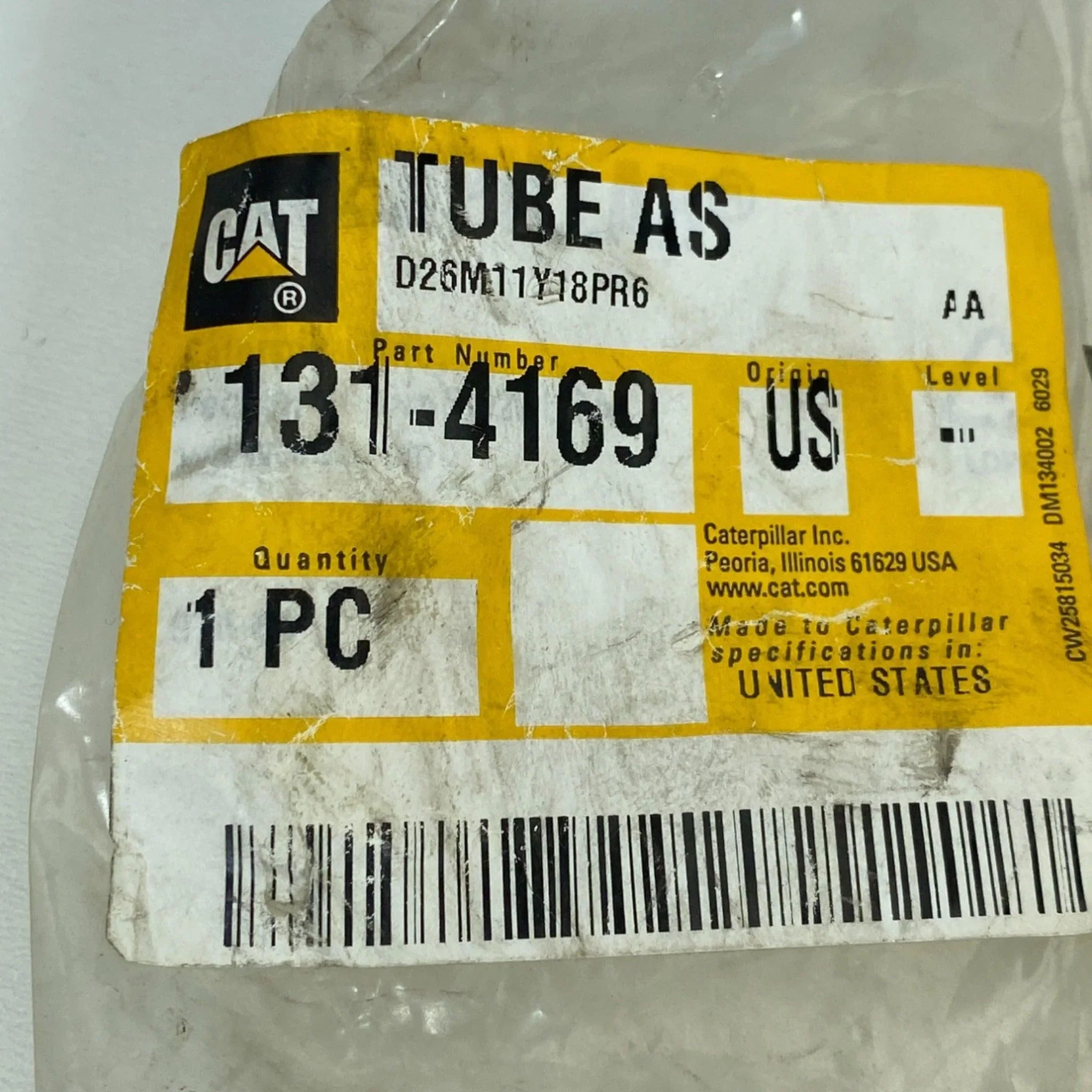 1314169 Genuine Caterpillar Multiple Bend Turbo Tube