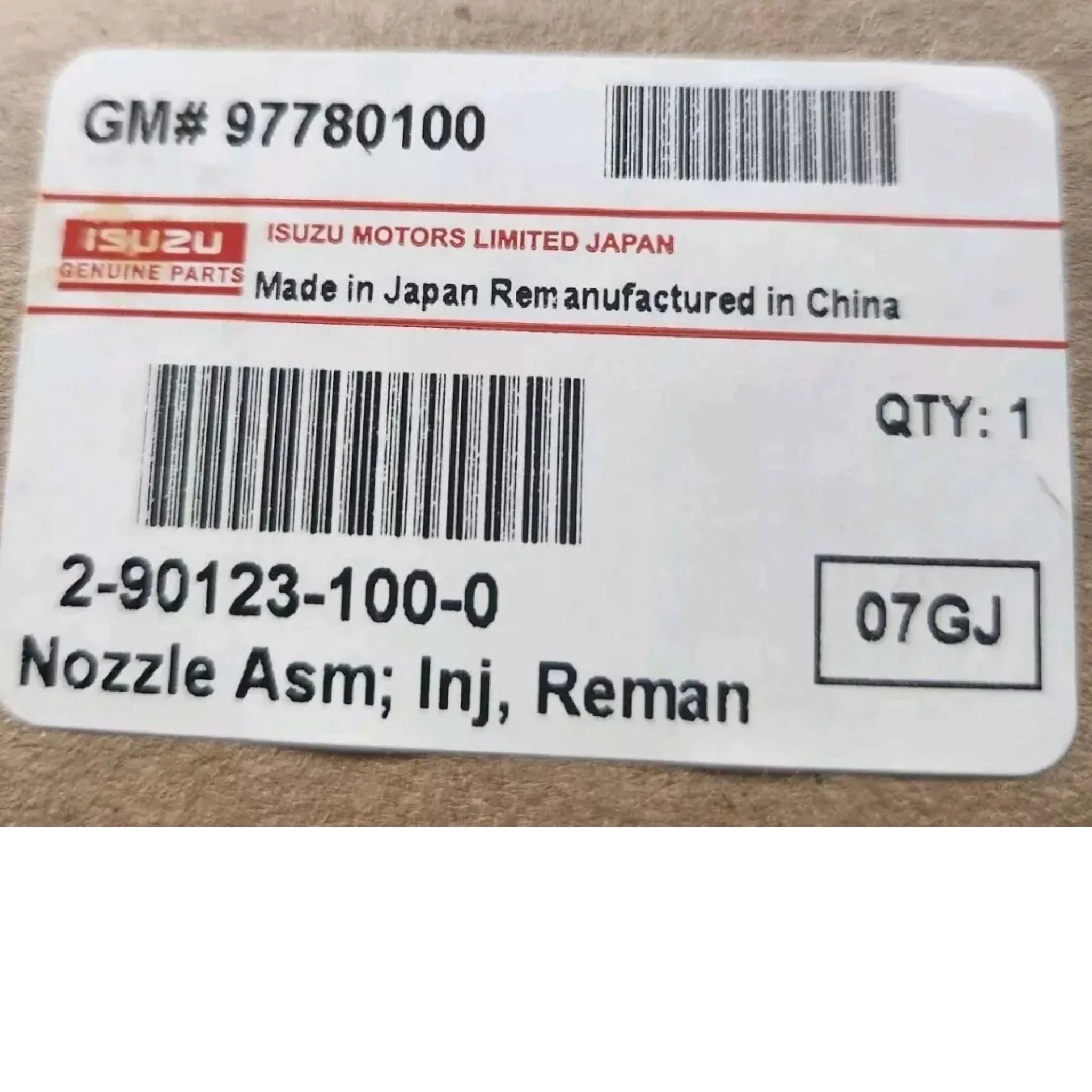 2-90123-100-0 Genuine Isuzu Fuel Injector