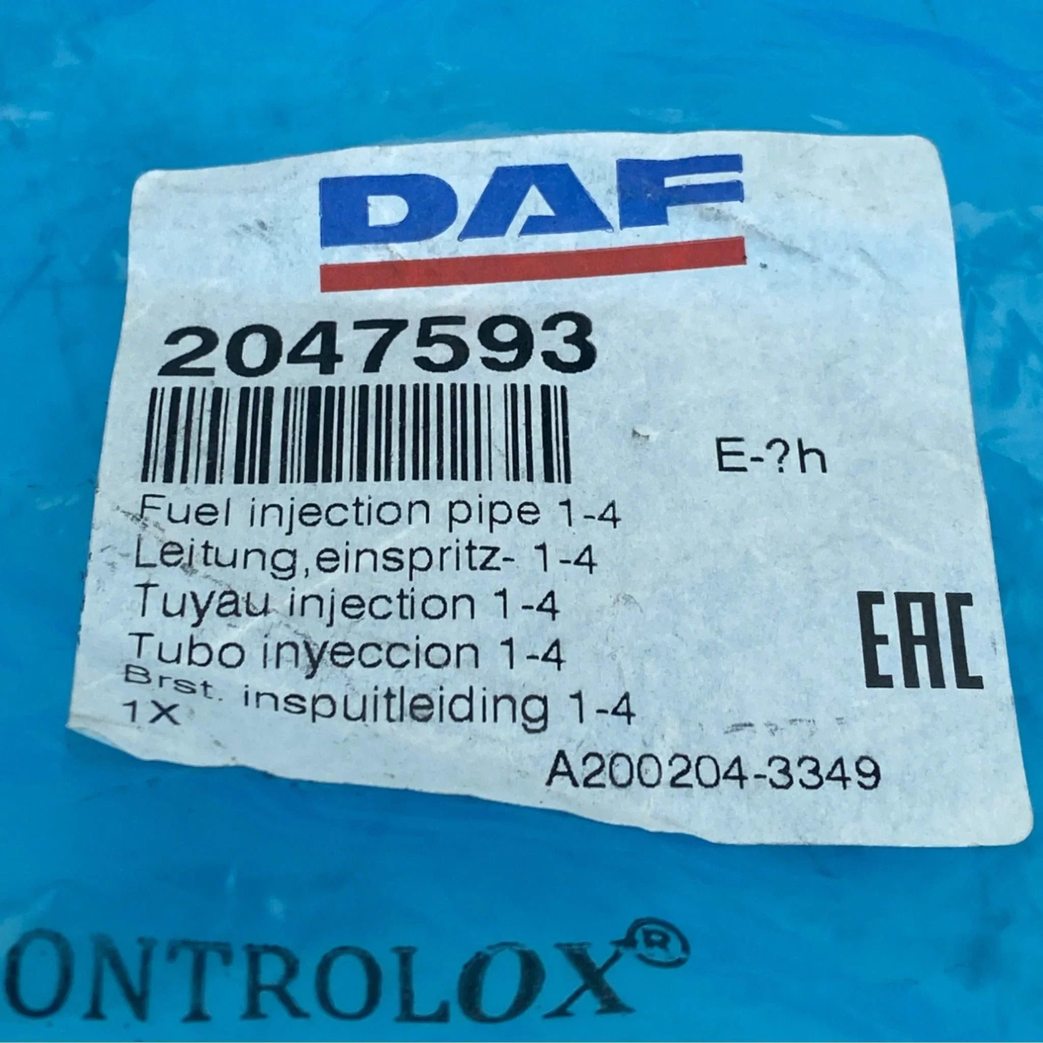 2047593 Genuine Paccar Fuel Injection Pipe 1-4 For Mx-13