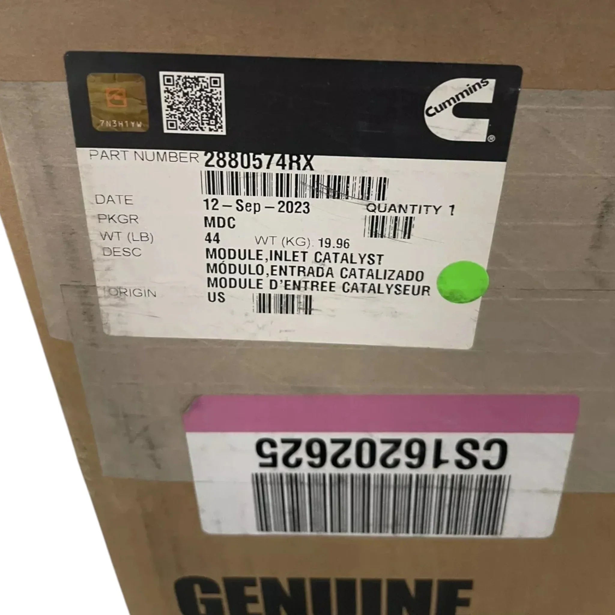 2880574NX Cummins Inlet Catalyst Module