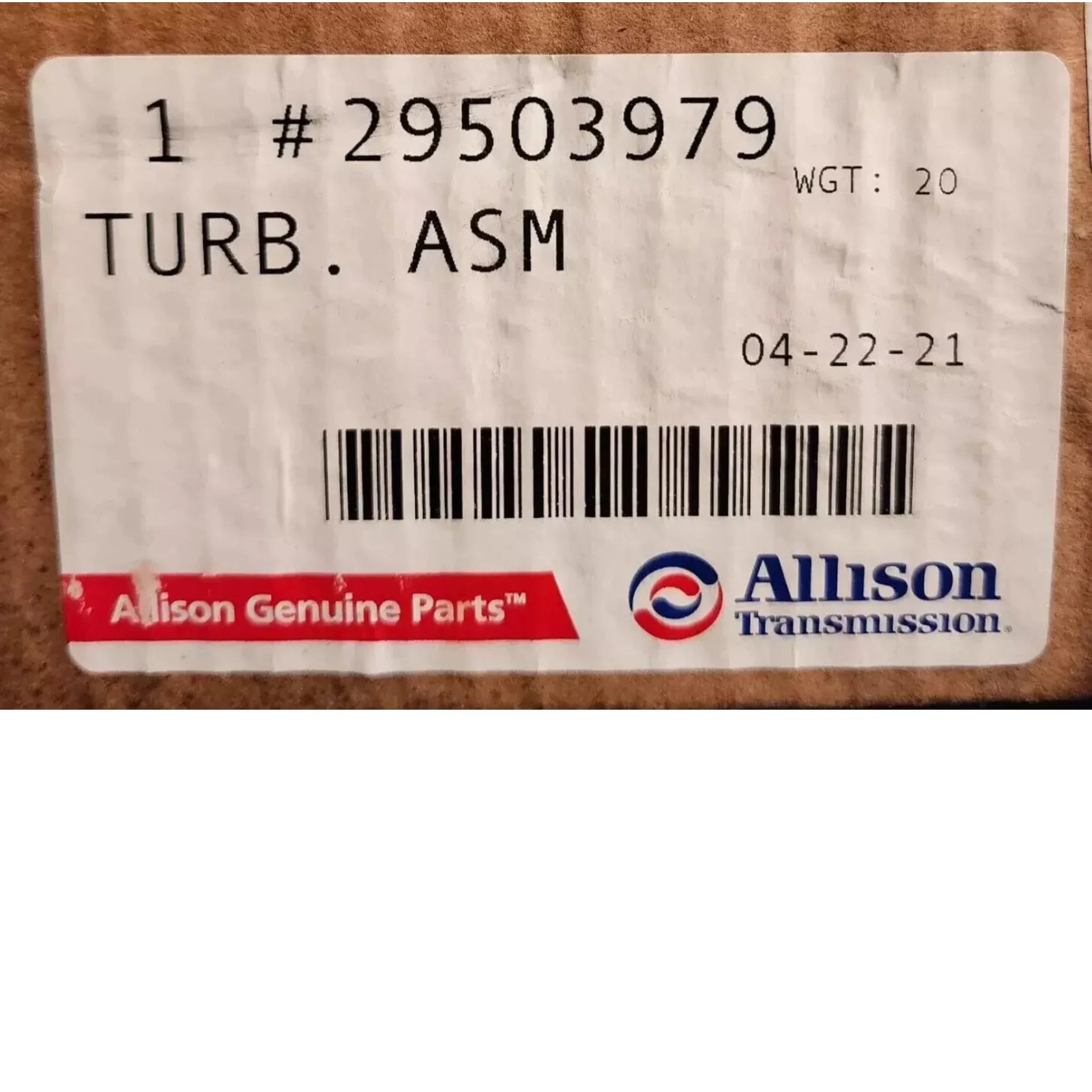 29503979R Genuine Allison Torque Converter Turbine