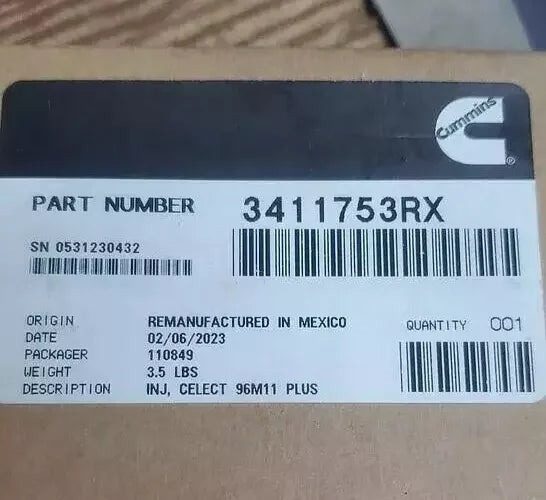 3411753 Genuine Cummins Fuel Injector