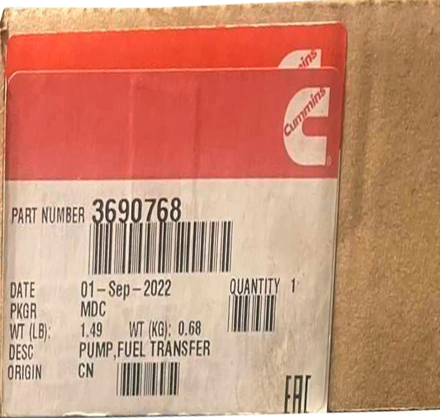 3690768 Genuine Cummins Fuel Transfer Pump