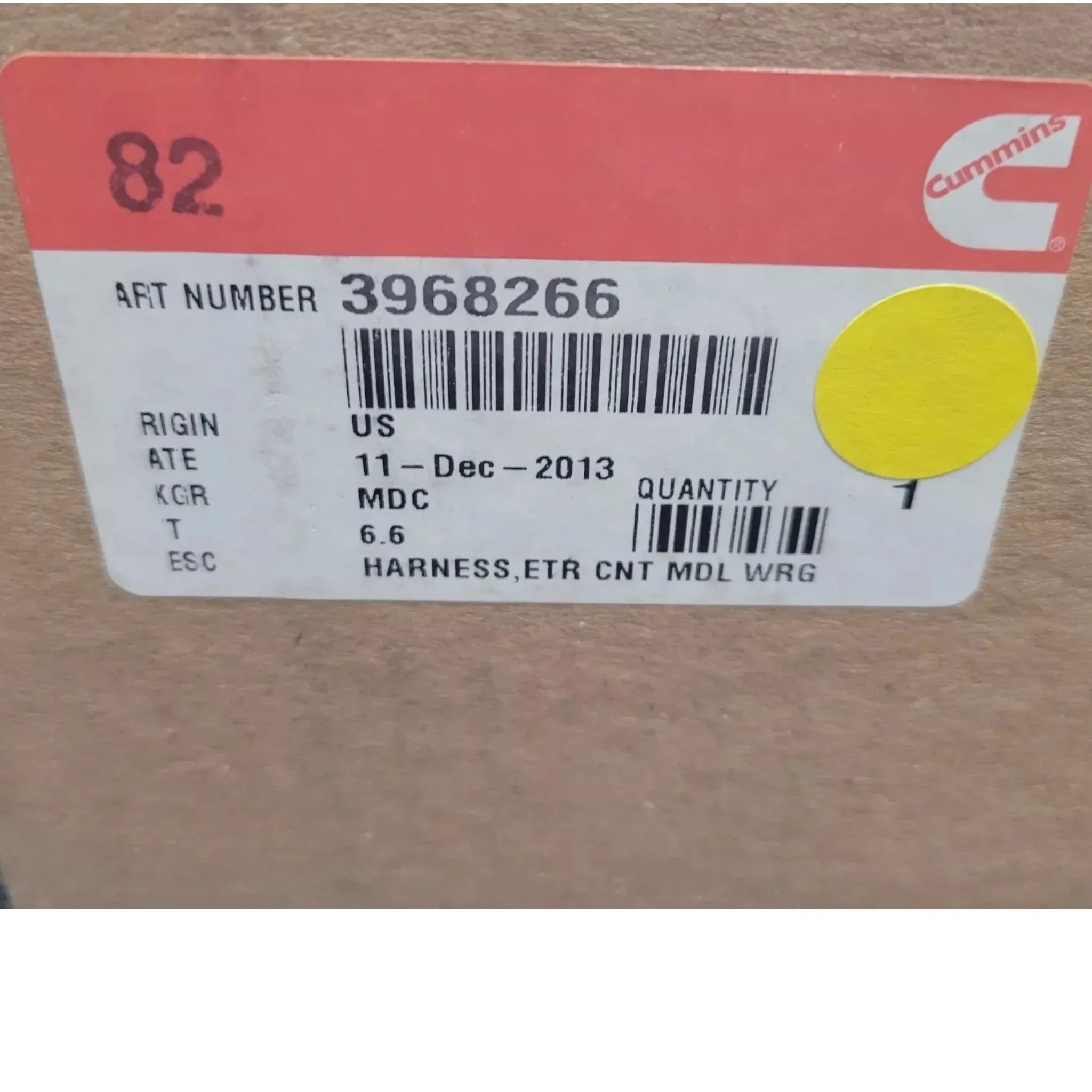 3934702 Genuine Cummins Electronic Control Module Wiring Harness