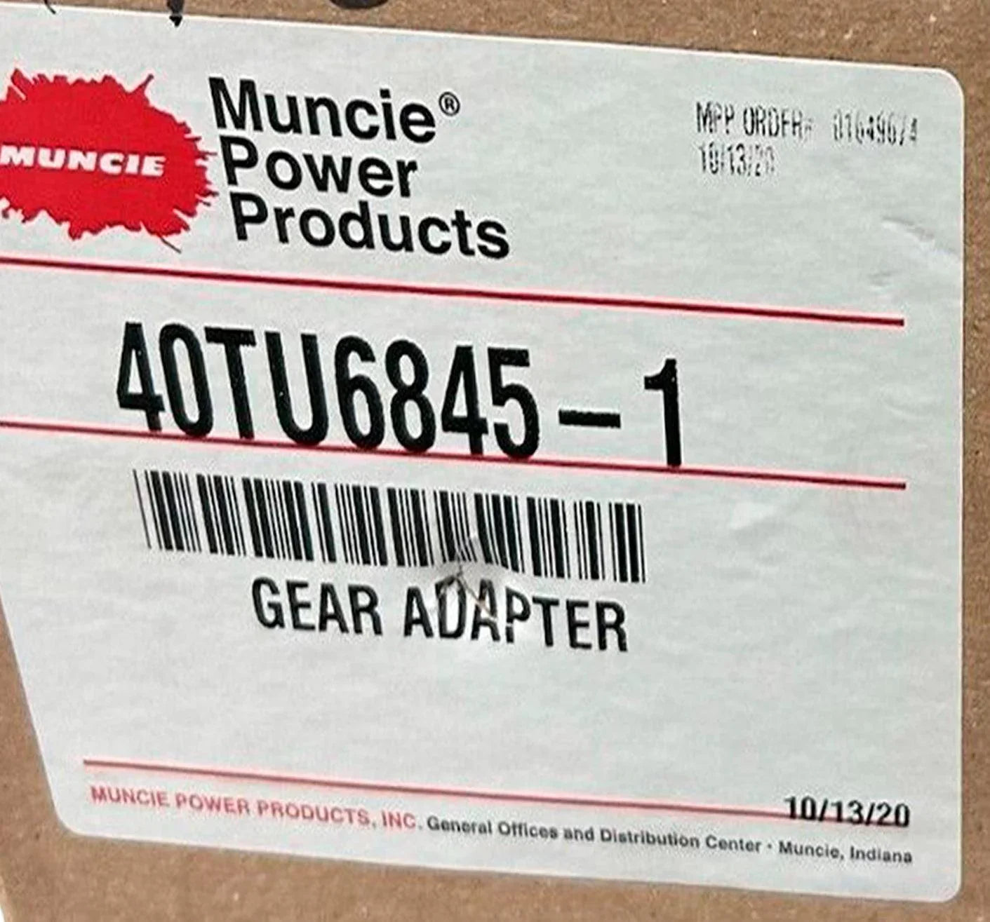 40Tu6845-1 Genuine Muncie Shaft Spline Adapter