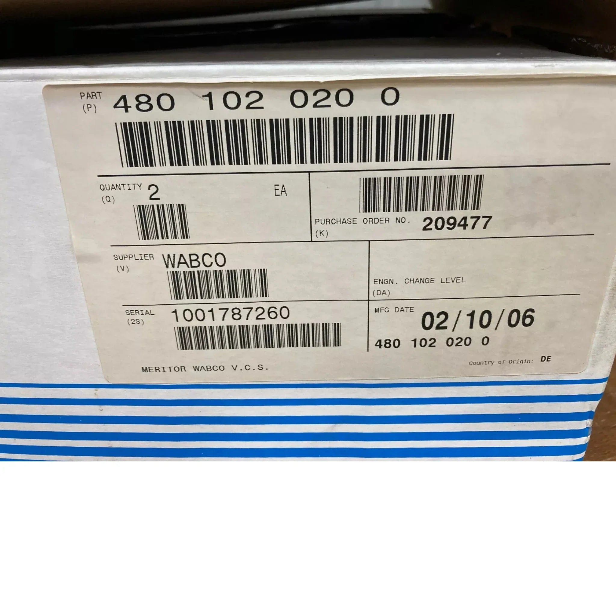 S480 102 020 0 Genuine Wabco ABS Trailer Modulator