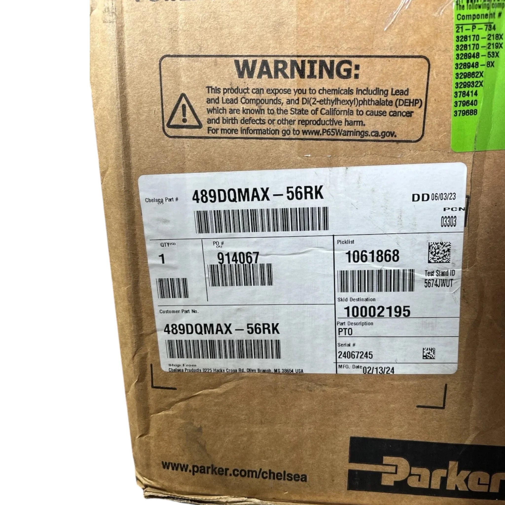 489DQMAX-56RK Genuine Chelsea PTO Assembly