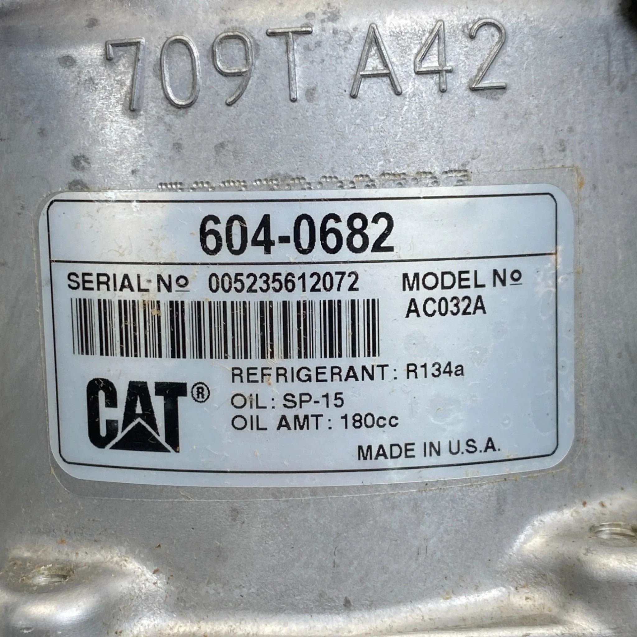 6040682 Genuine Caterpillar A/C Compressor