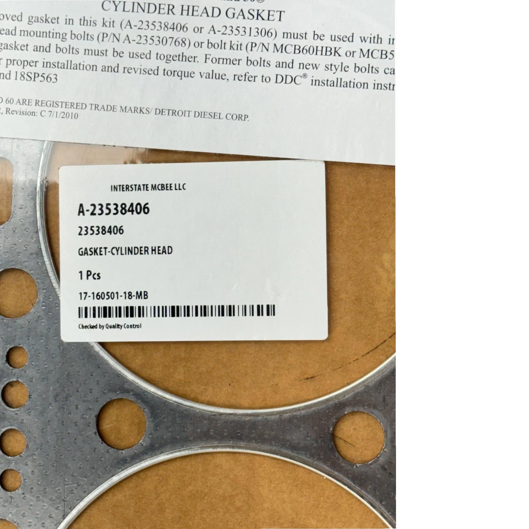 23532298 Genuine Detroit Diesel Cylinder Head Gasket