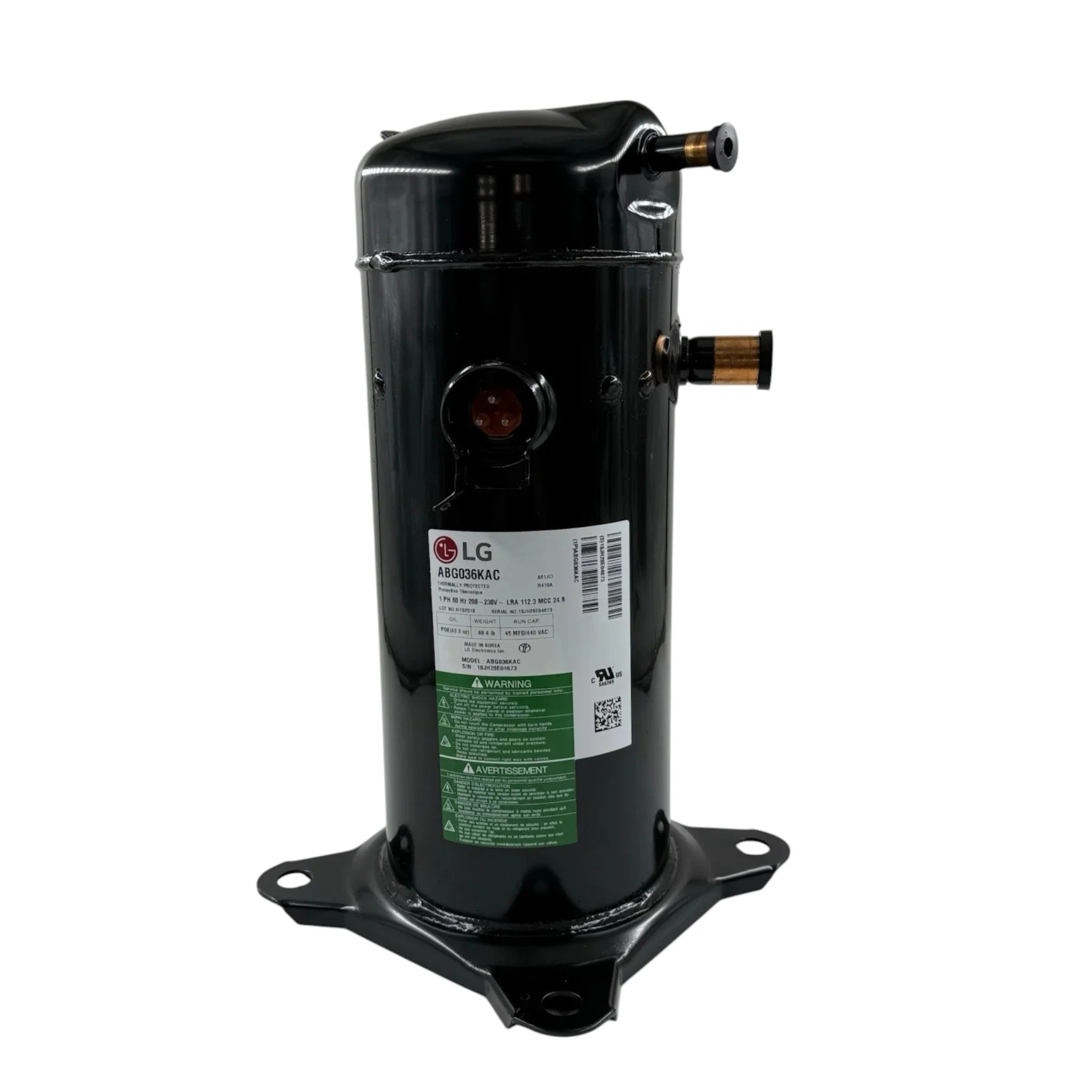 ABG036KAC Genuine LG A/C Compressor 208-230V