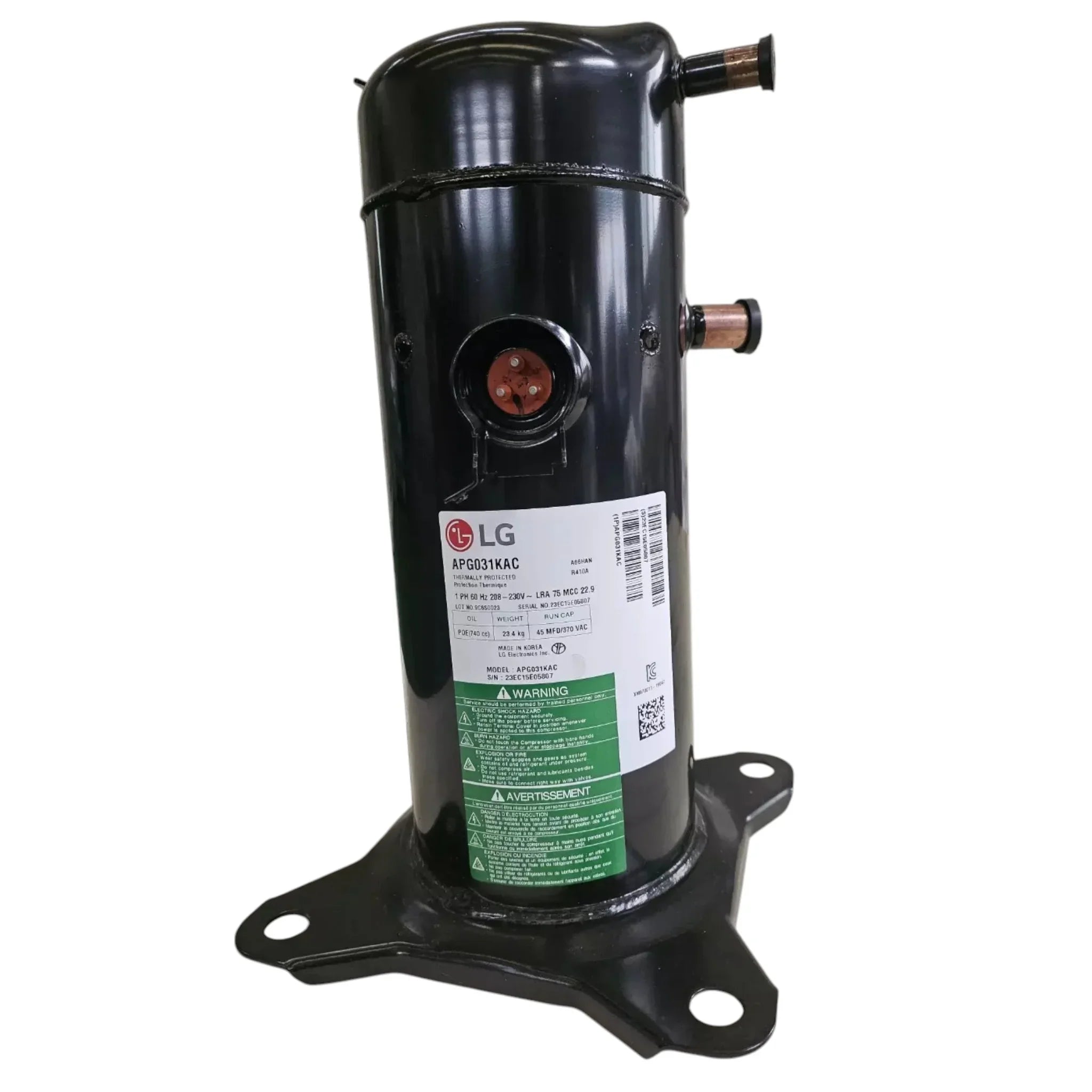 APG031KAC Genuine LG A/C Compressor 208-230V 1PH