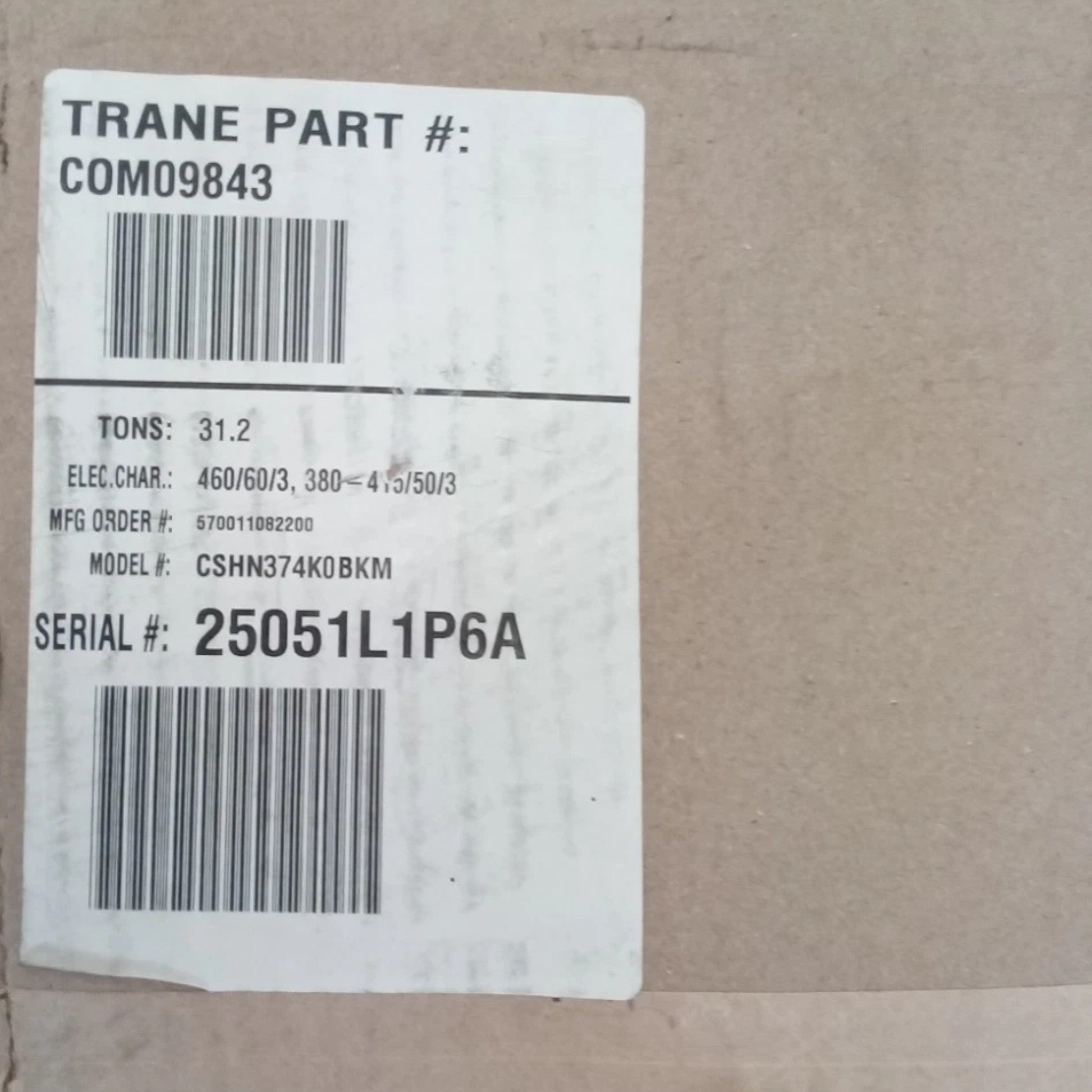 COM09843 Genuine Trane Scroll Compressor