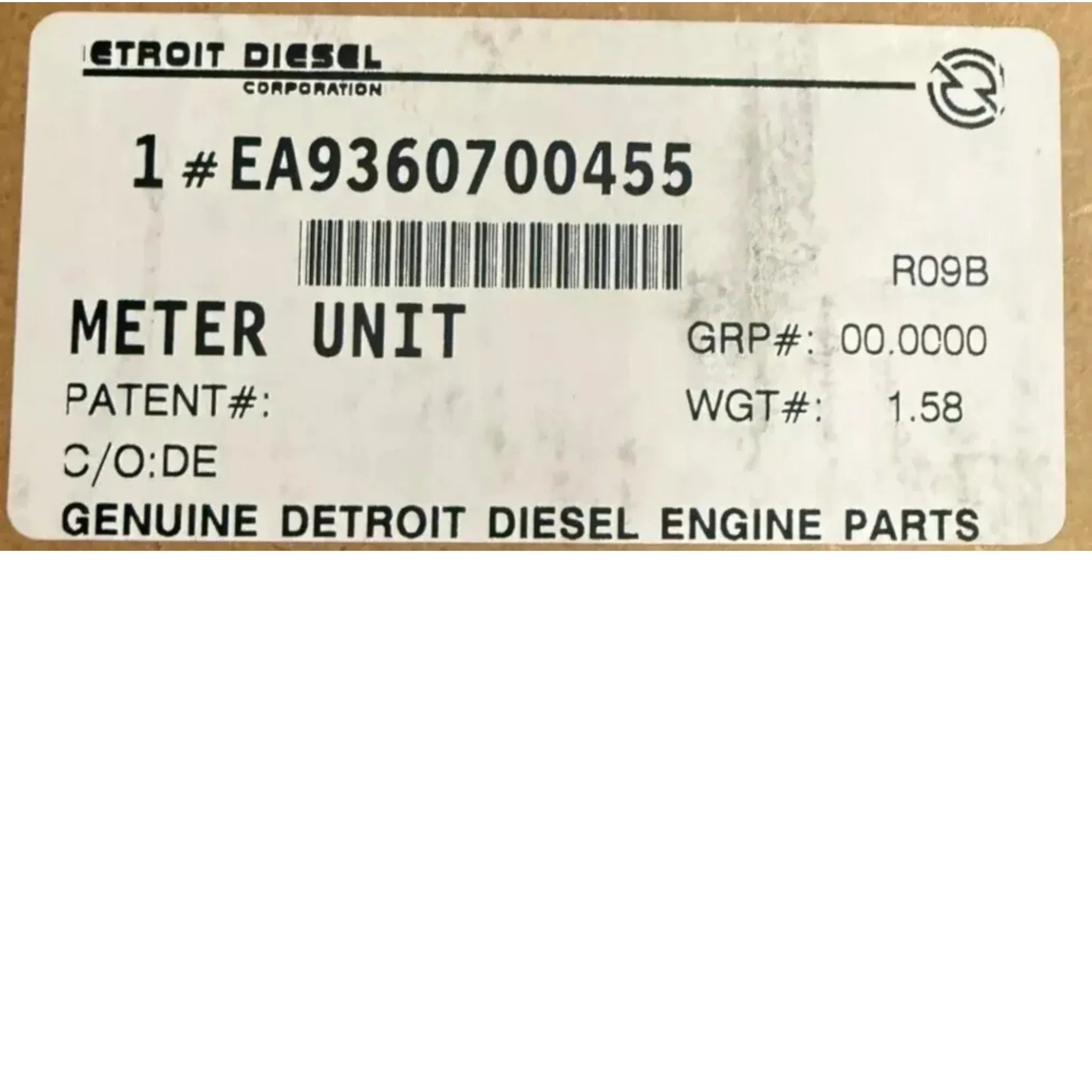 DDE EA9360700455 Genuine Detroit Diesel Meter Unit