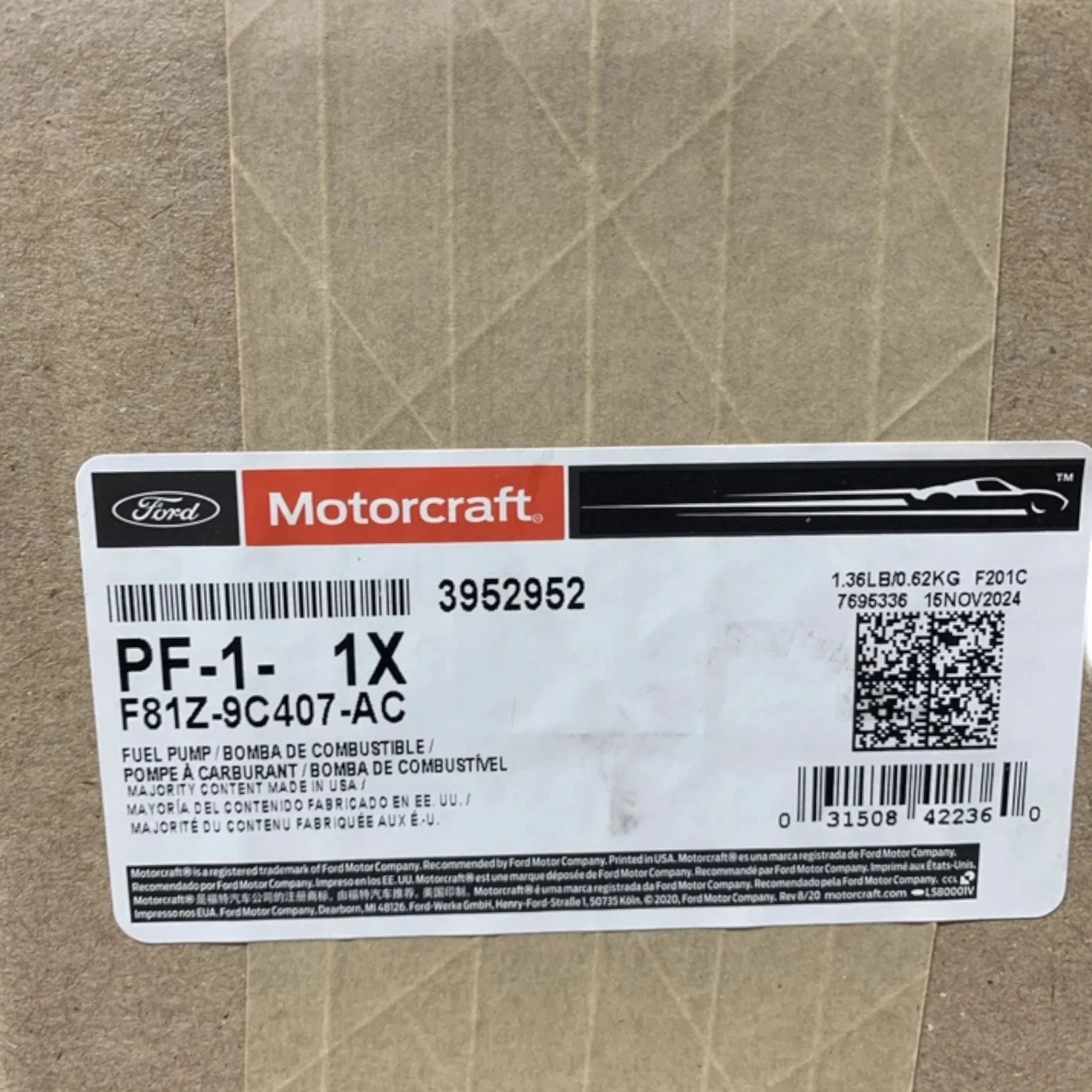 F81Z9C407AA Genuine Ford Fuel Pump