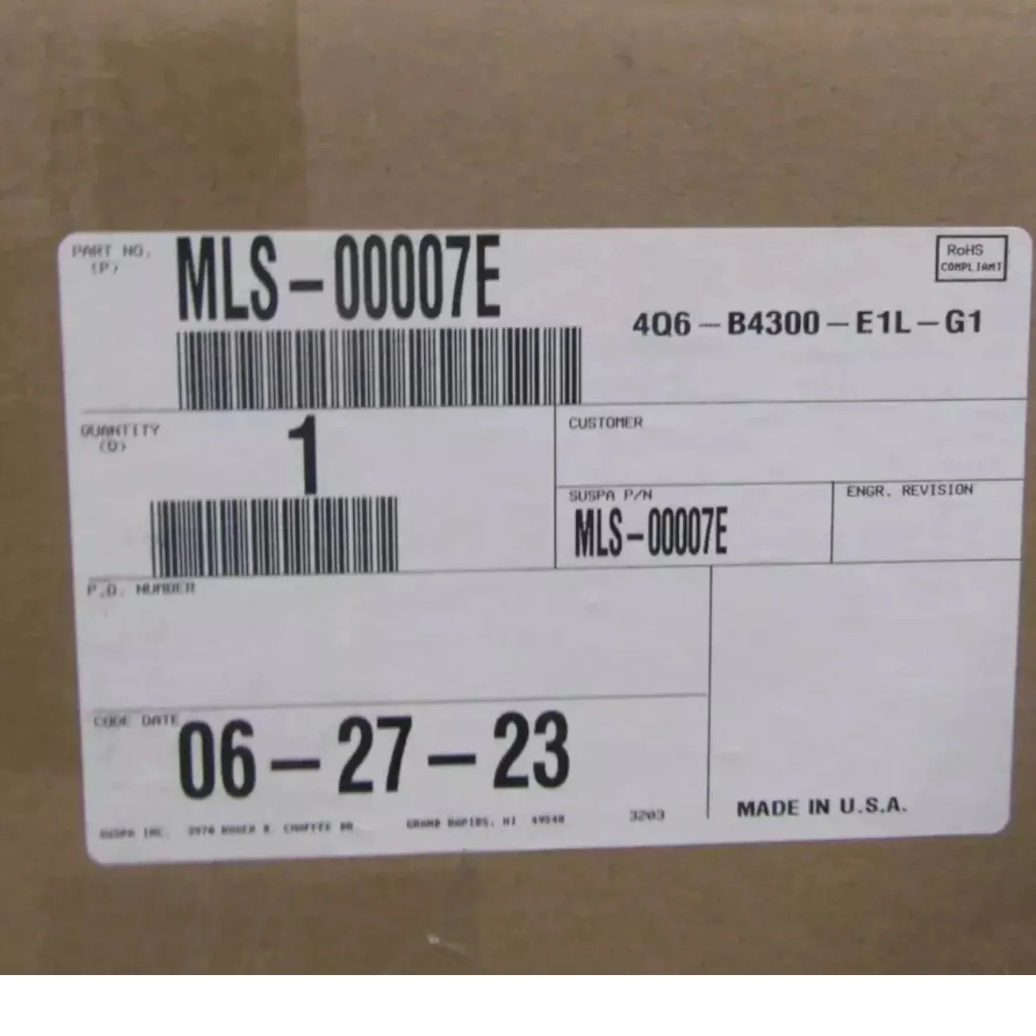 MLS-00007E Suspa Motor Driven Lift System