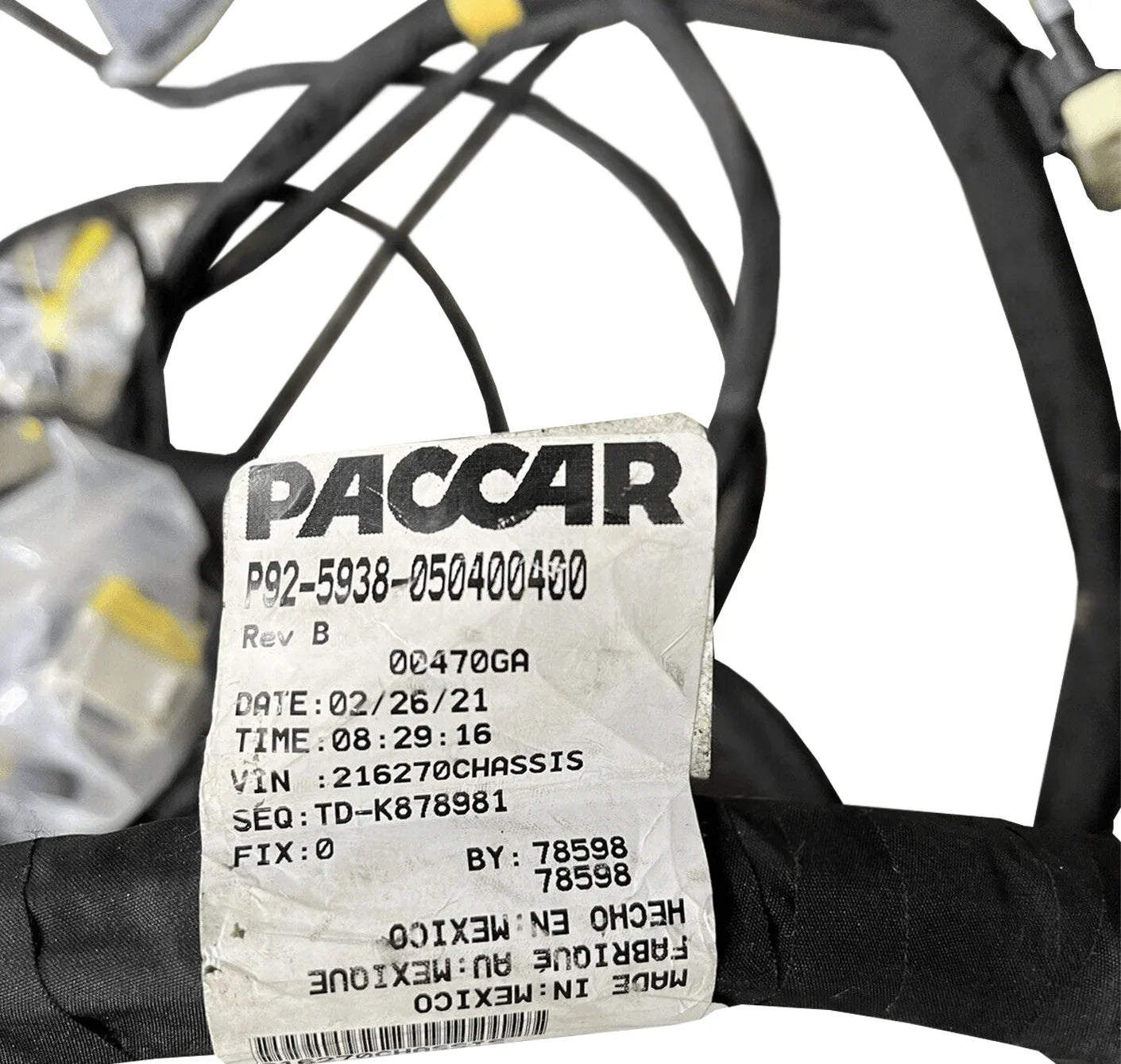 P92-5938-050400400 Genuine Paccar Wiring Harness