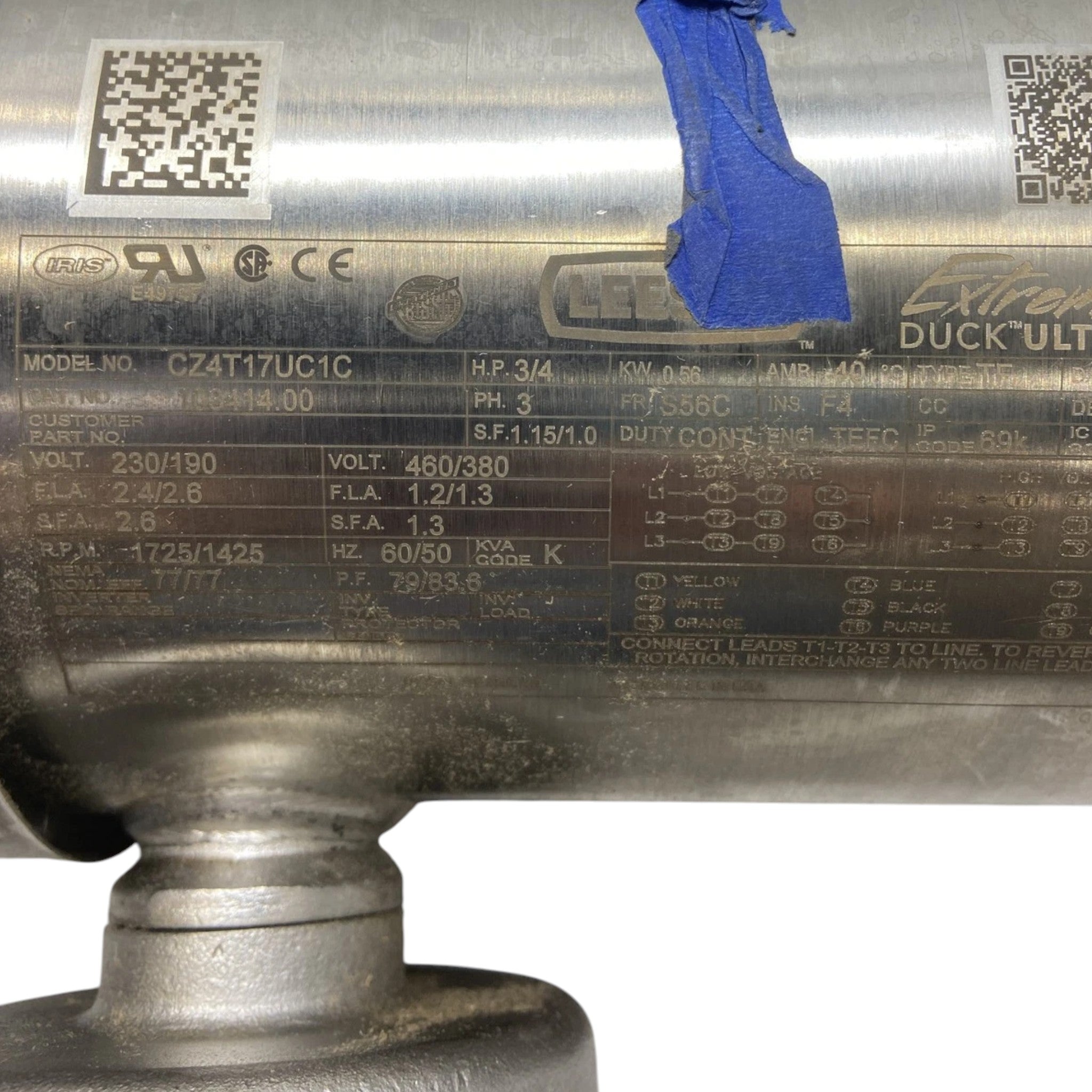 103414.00 Genuine Leeson Stainless Washdown Motor