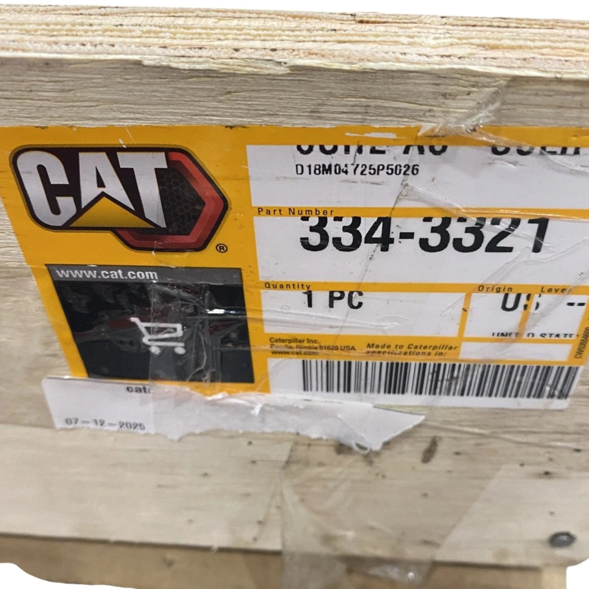 3343321 Genuine CAT Oil Cooler Core