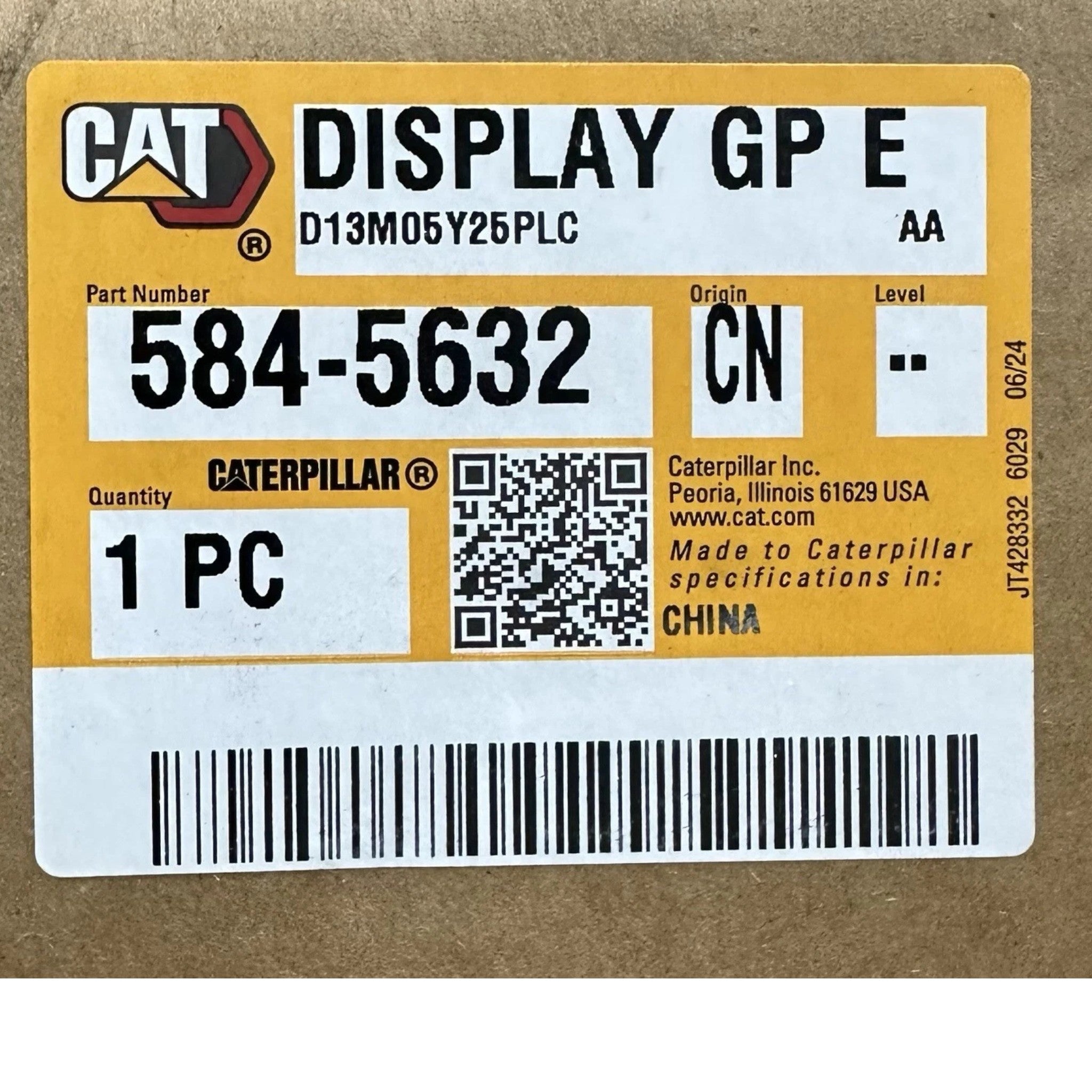 5845632 Genuine Caterpillar 10 inch Touchscreen Display Monitor