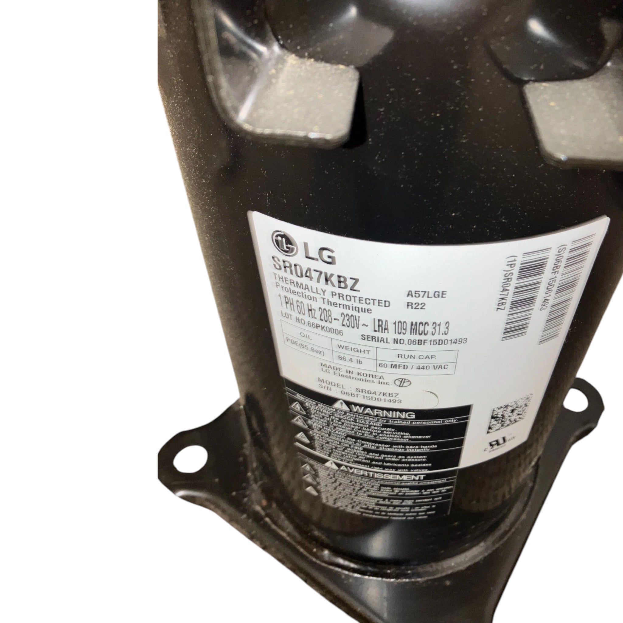 SR047KBZ Genuine LG Scroll Compressor