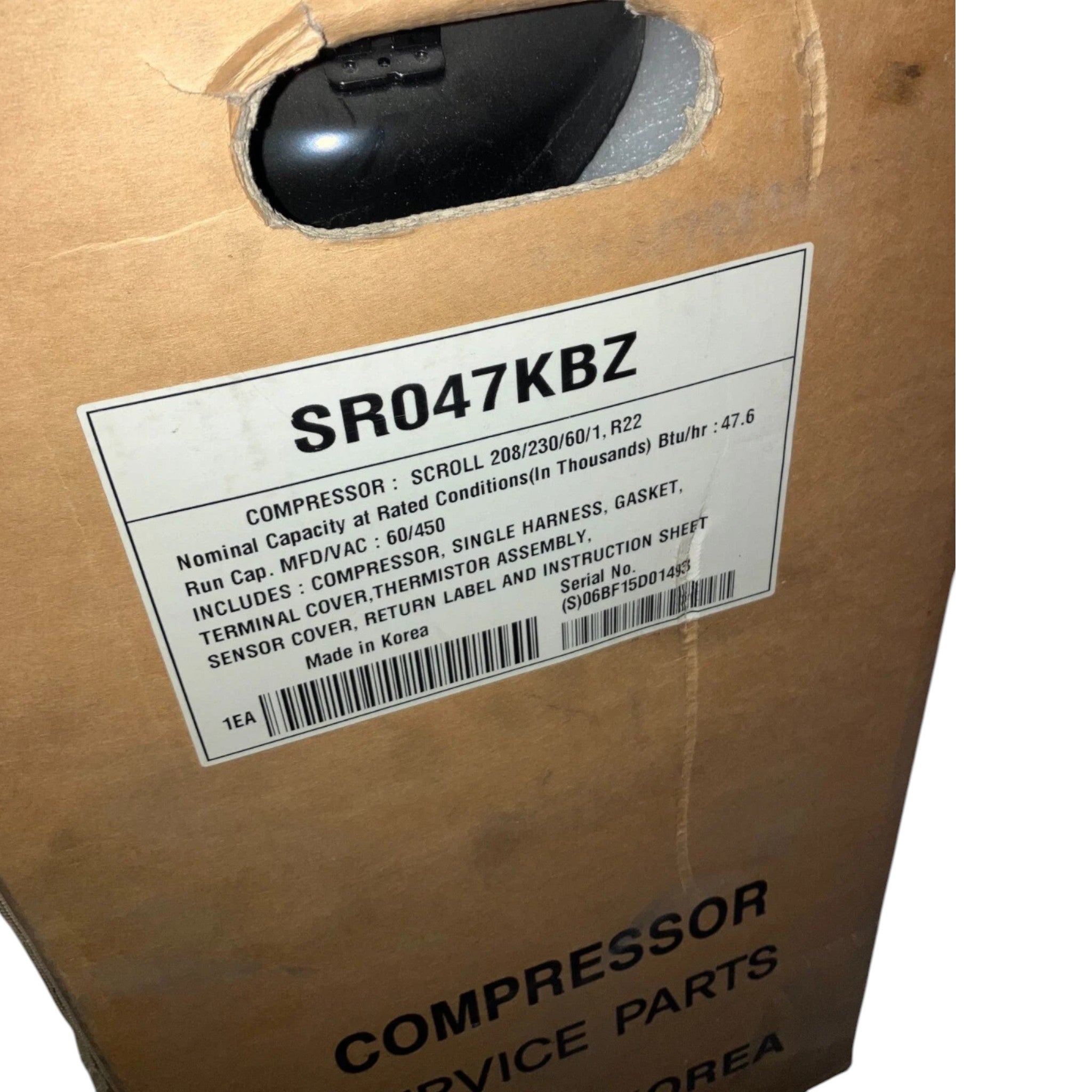 SR047KBZ Genuine LG Scroll Compressor