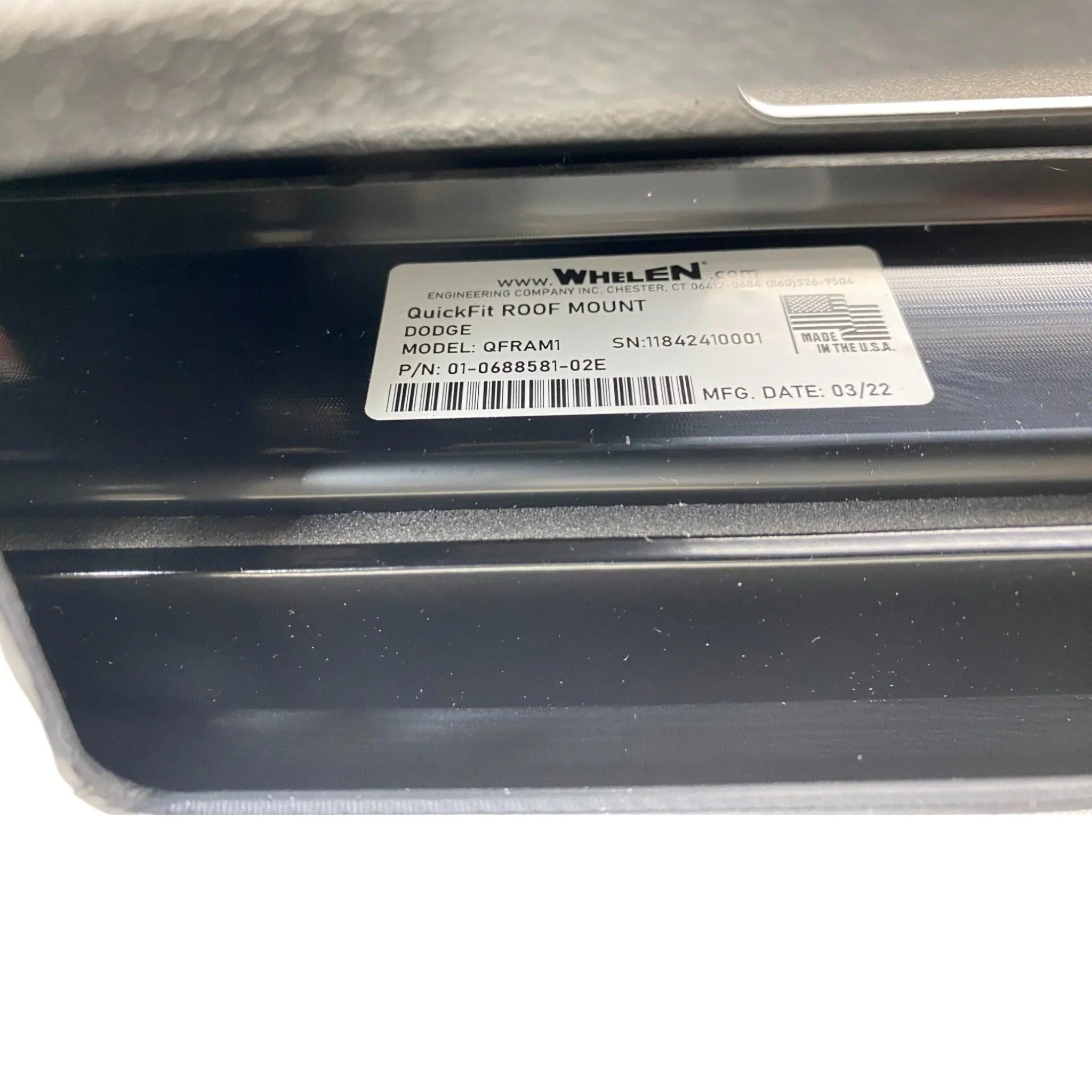 01-0688581-02E Whelen Quickfit 3rd Brake Light Roof Mount