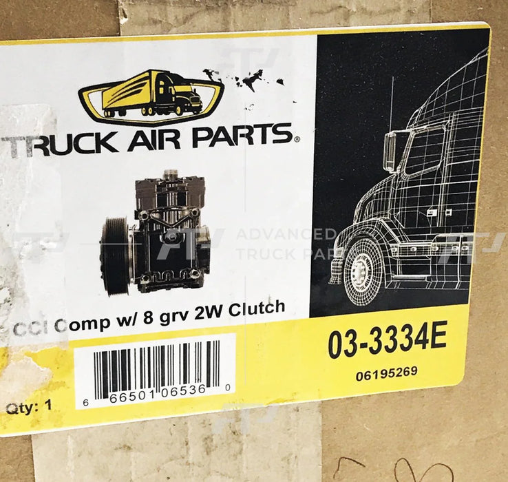 03-3334E Mei Truck A/C Compressor T/Cci York Et210L-25246C