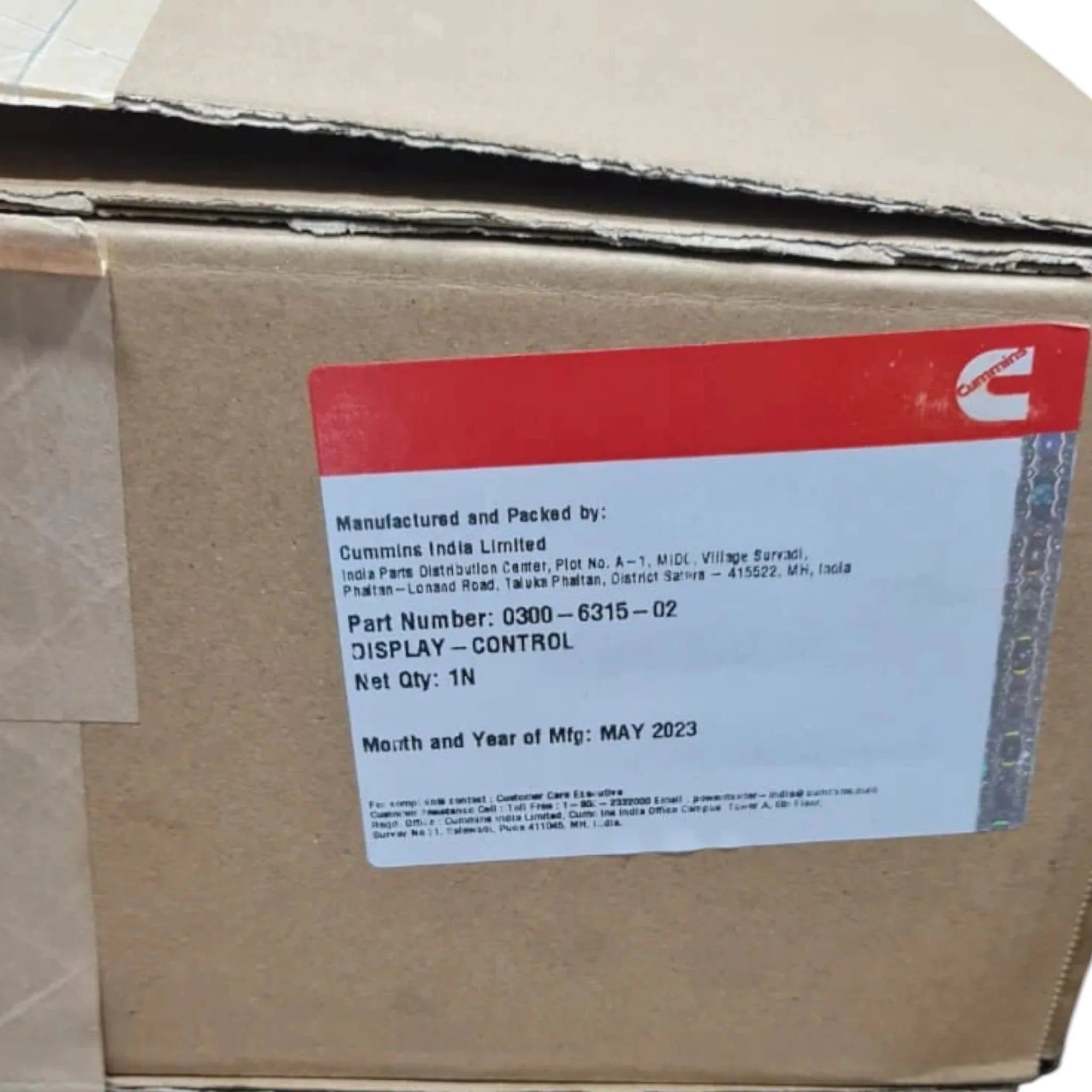 0300-6315-02 Cummins Control System Display Panel