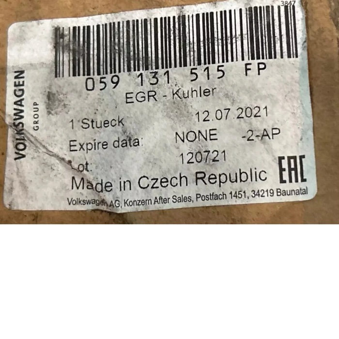 059131515FP Genuine Volkswagen Exhaust Gas Recirculation