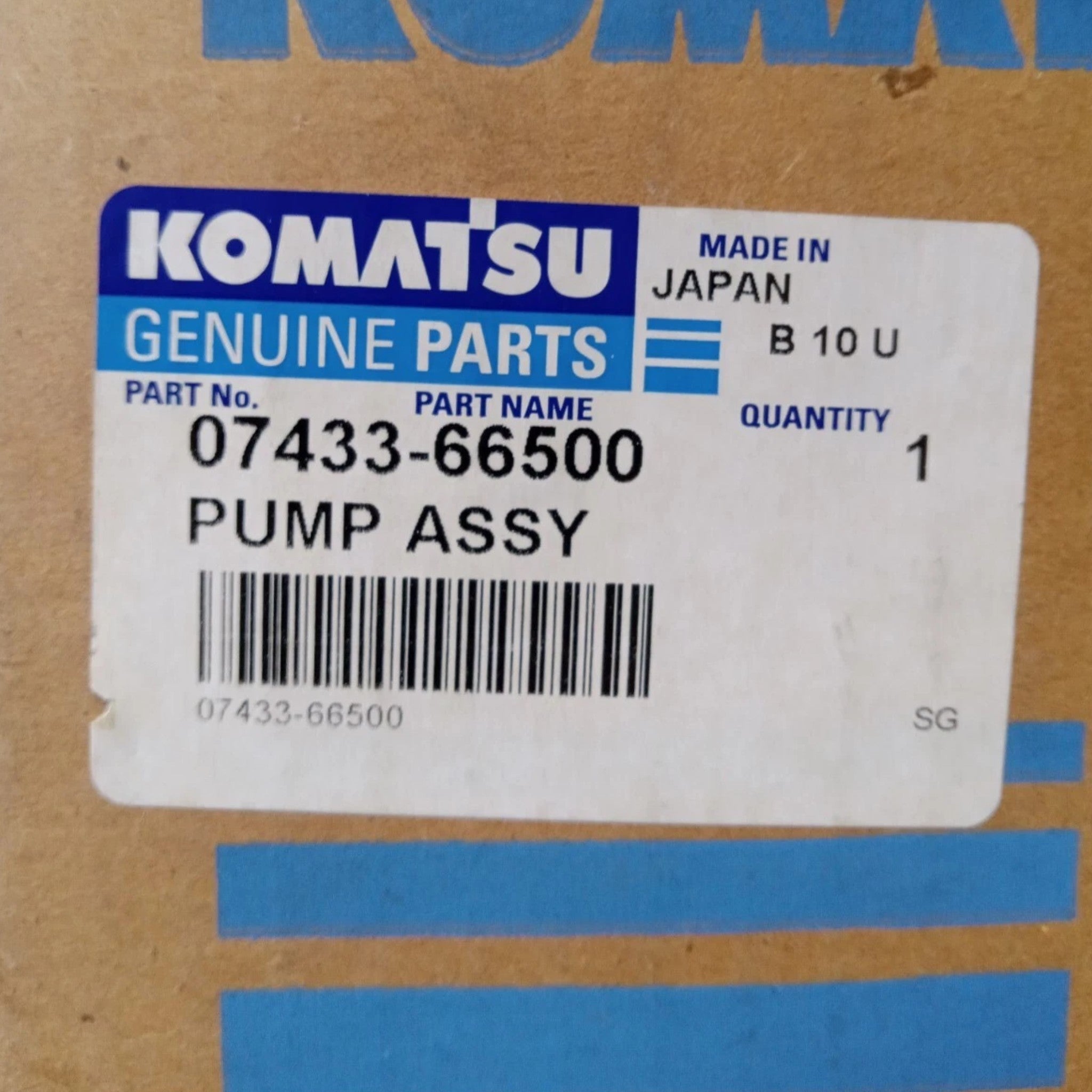 07433-66500 Genuine Komatsu Hydraulic Pump