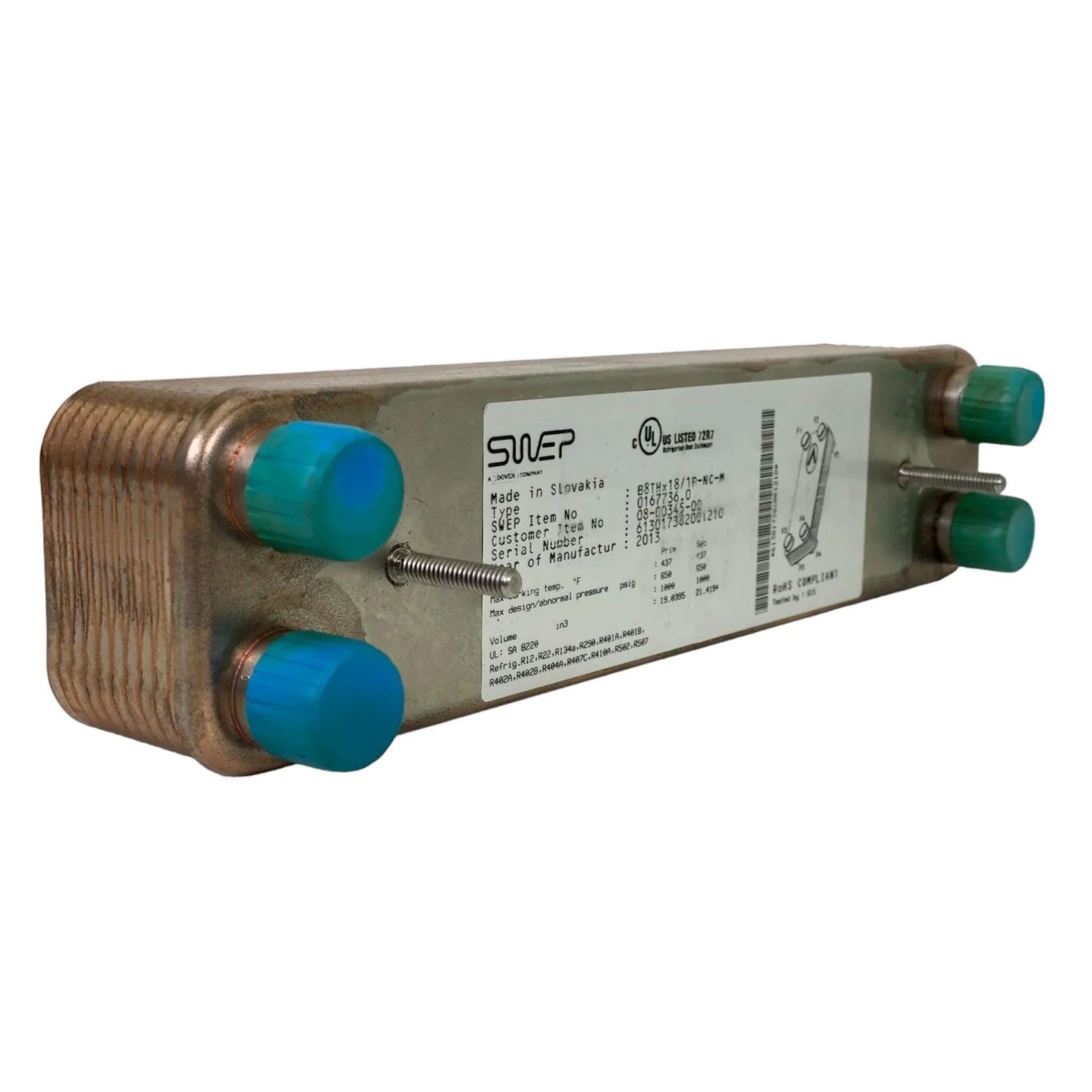 08-00345-00 Swep Plate Heat Exchanger