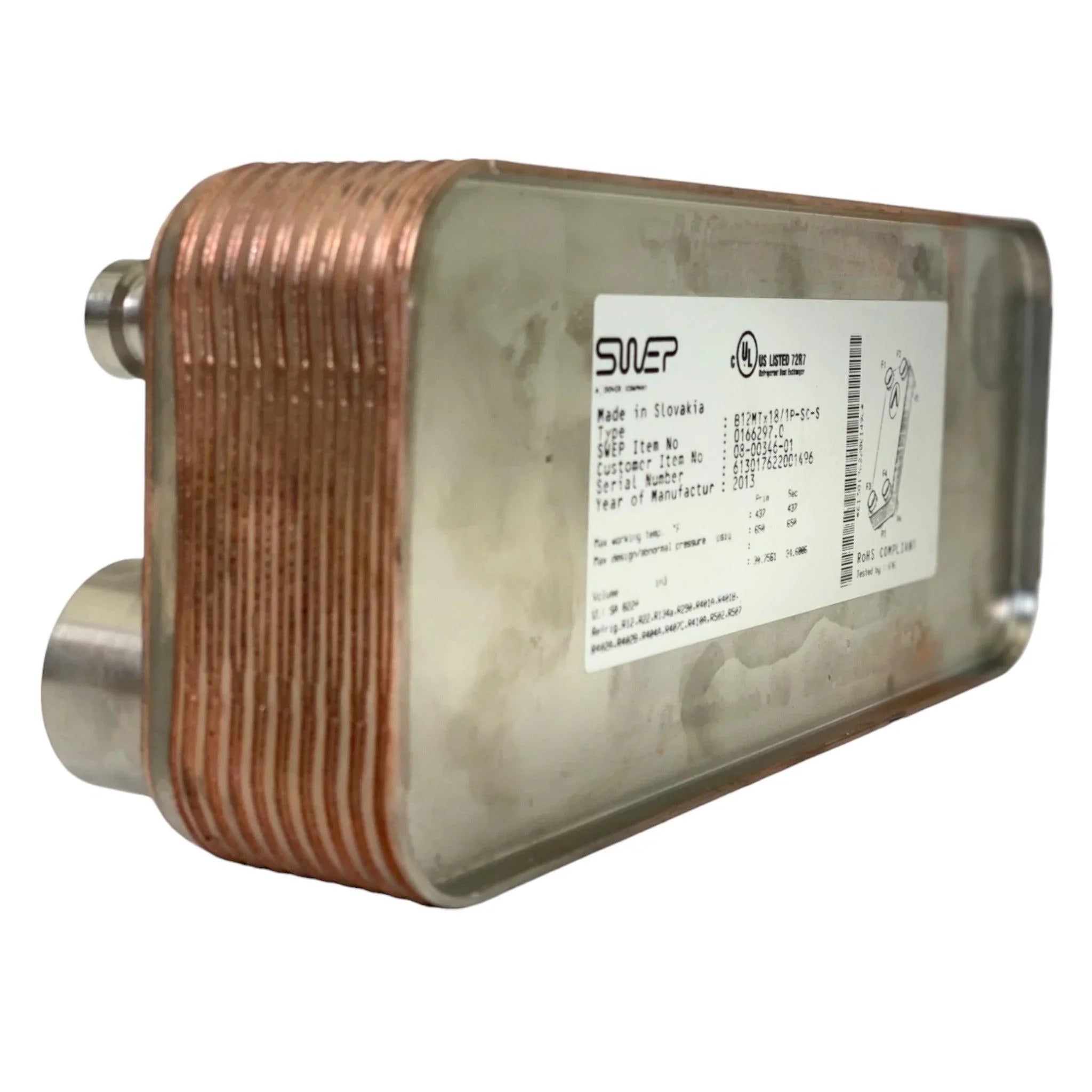 08-00346-01 Swep Plate Heat Exchanger