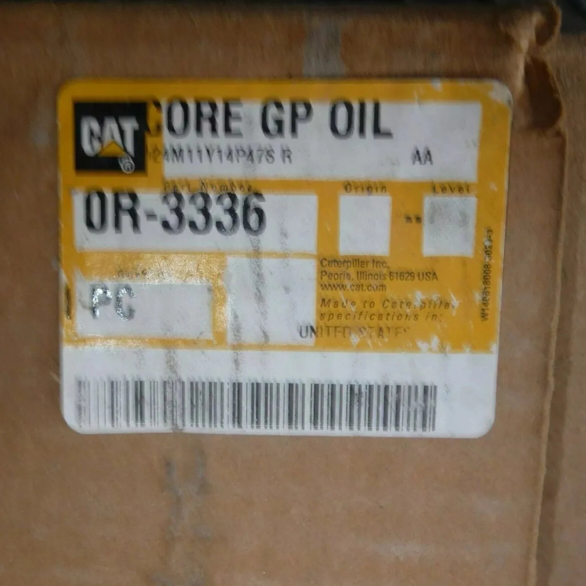0R3336 Genuine Caterpillar Core GP Oil