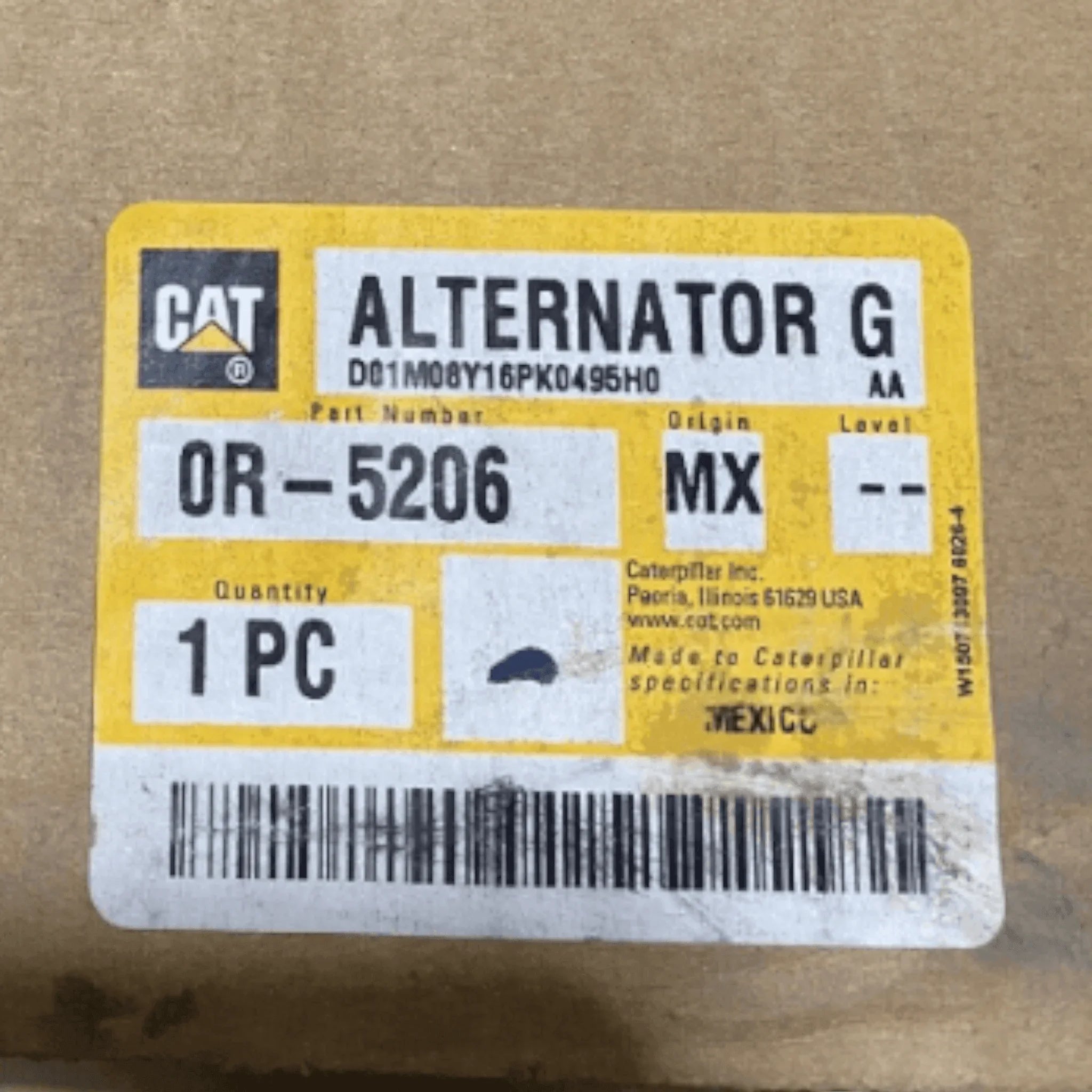 0R5206 Genuine Caterpillar Alternator