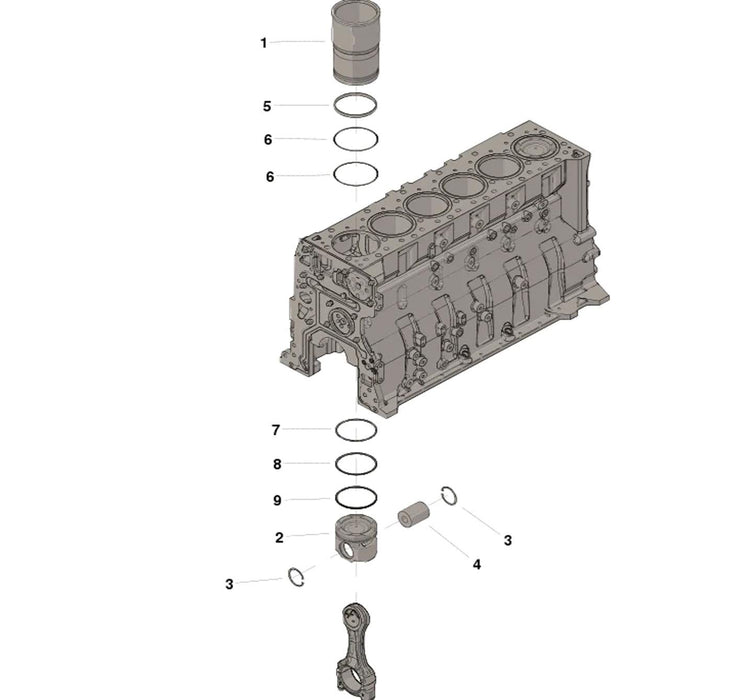 101030 Pai Industries® Cummins 855 Engine Dual Ni Piston Cylinder Liner Kit - ADVANCED TRUCK PARTS