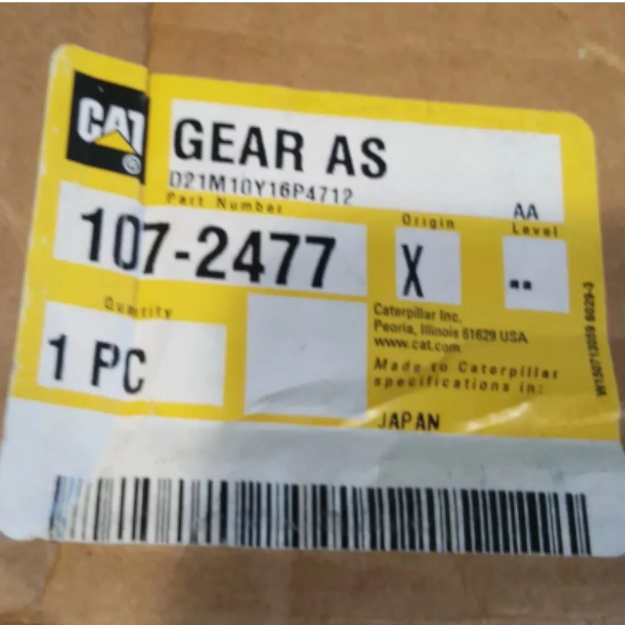 1072477 CAT 92 and 44 Teeth Idler Cluster Gear
