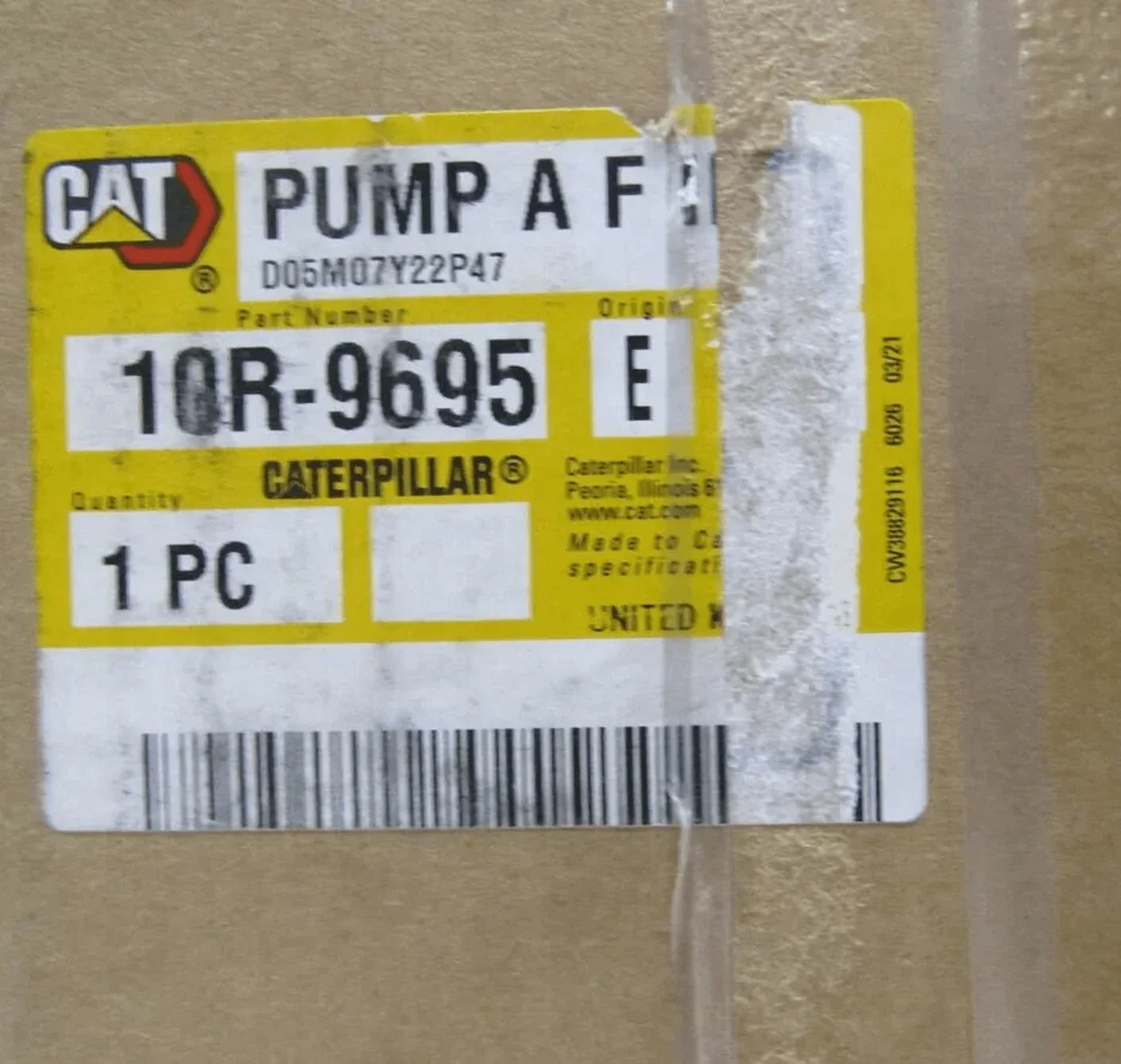 10R-9695 Genuine Caterpillar Fuel Injector Pump For Caterpillar Cat 3056E