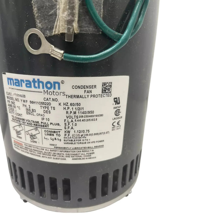 110204000 Genuine Marathon Fan Motor 208/230/460/V