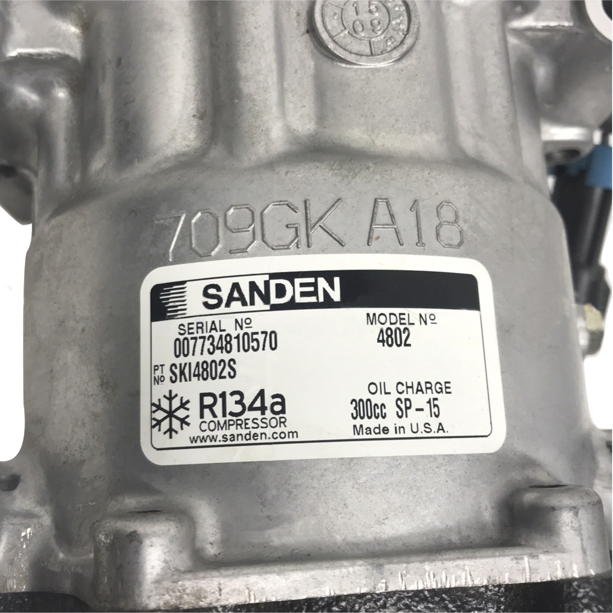 22-65770-000 Genuine Sanden® 4802S A/C Compressor For Freightliner Cascadia