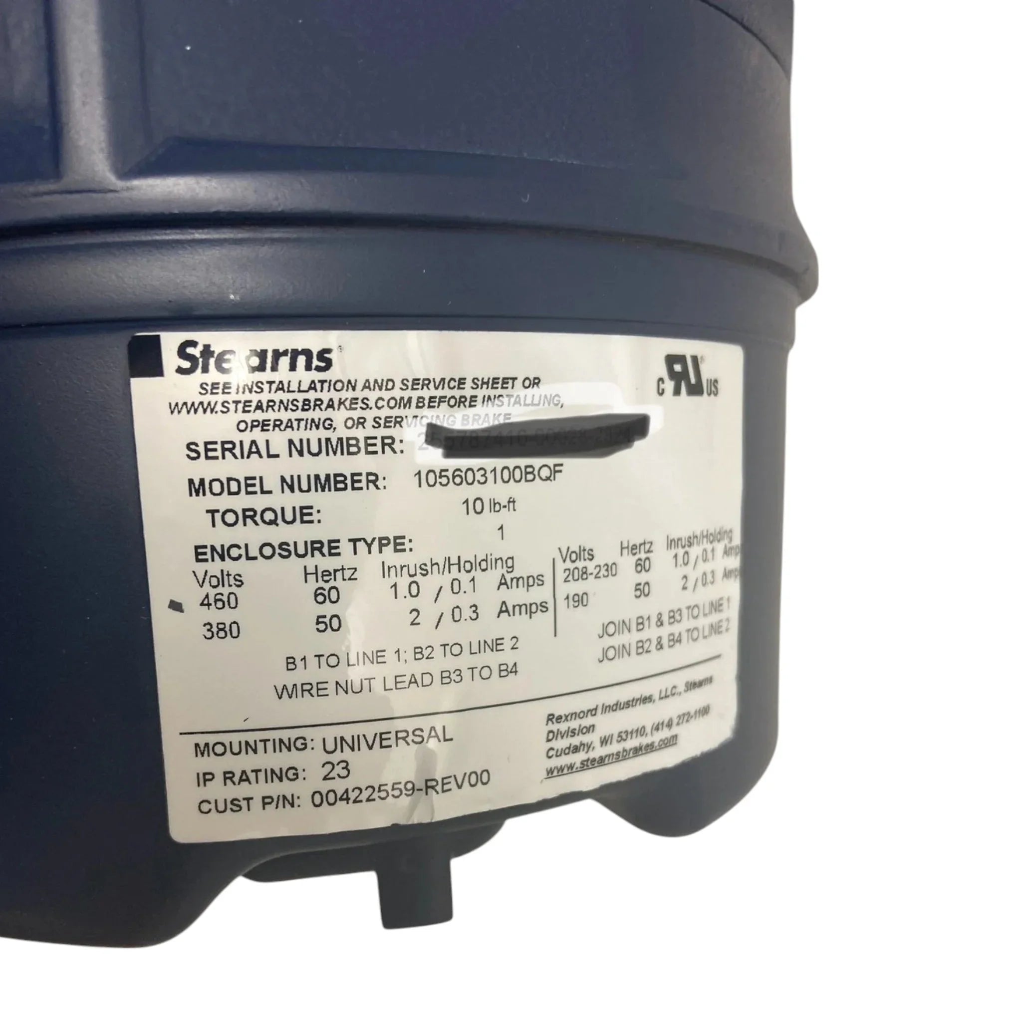 116766.00 Genuine Leeson Three Phase Brake Motor