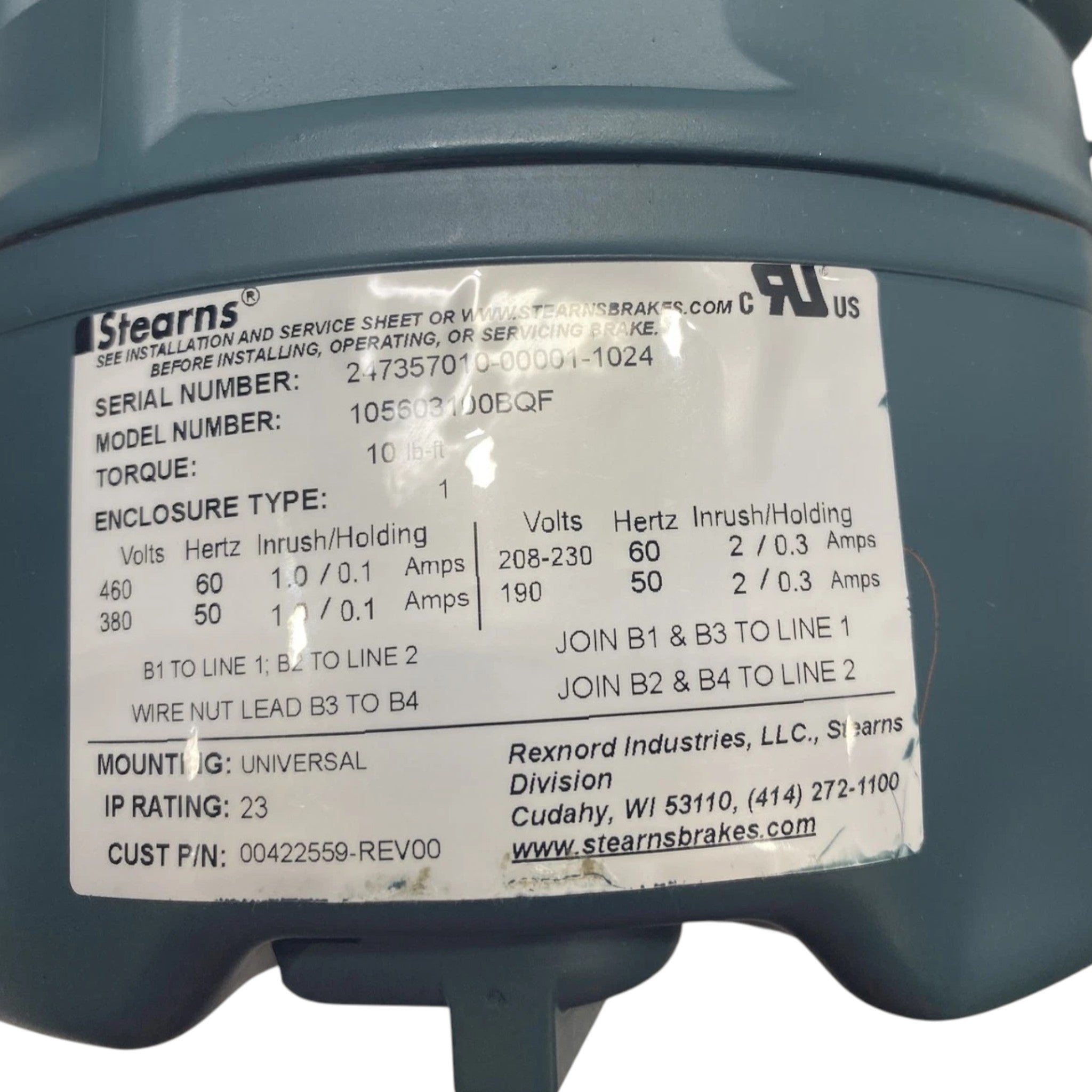 122246.00 Lesson Motor 3 Phase Enclosed
