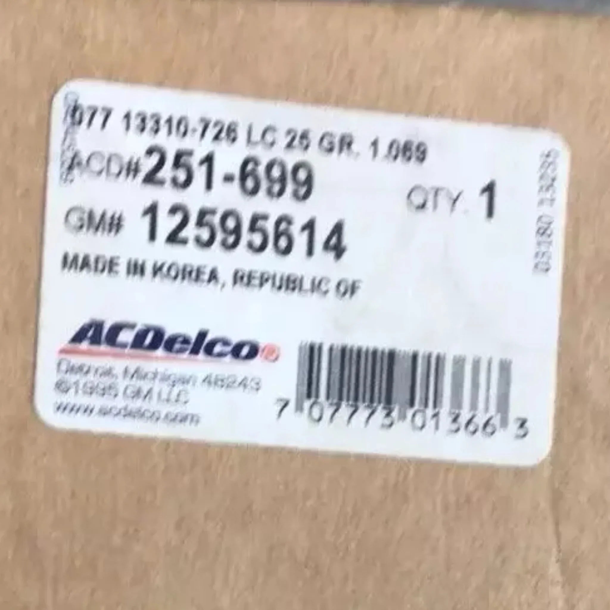 12595614 Genuine GM Water Pump