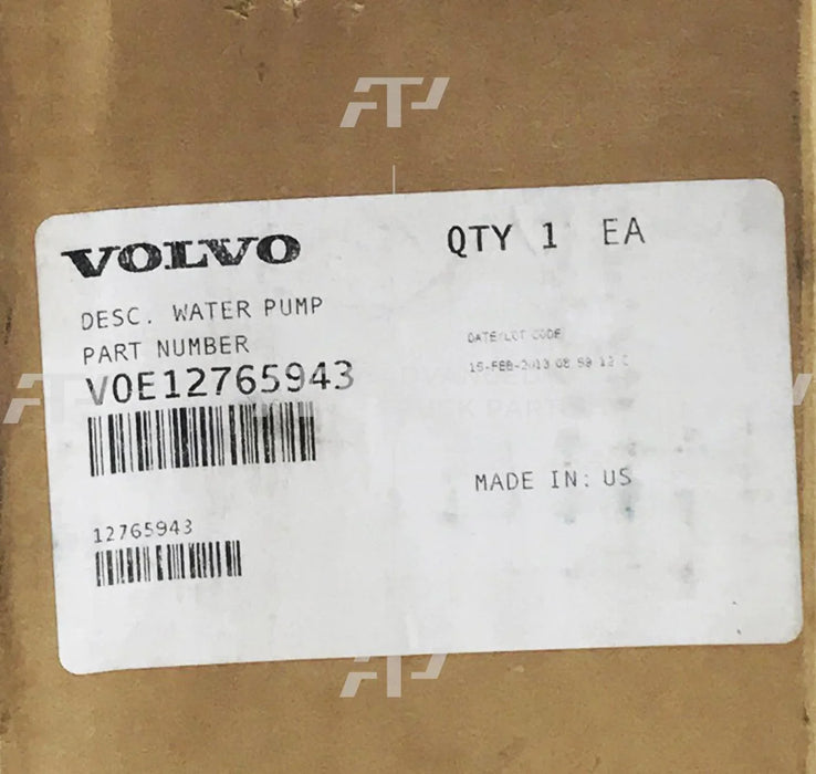 12765943 Genuine Volvo Excavator Water Pump