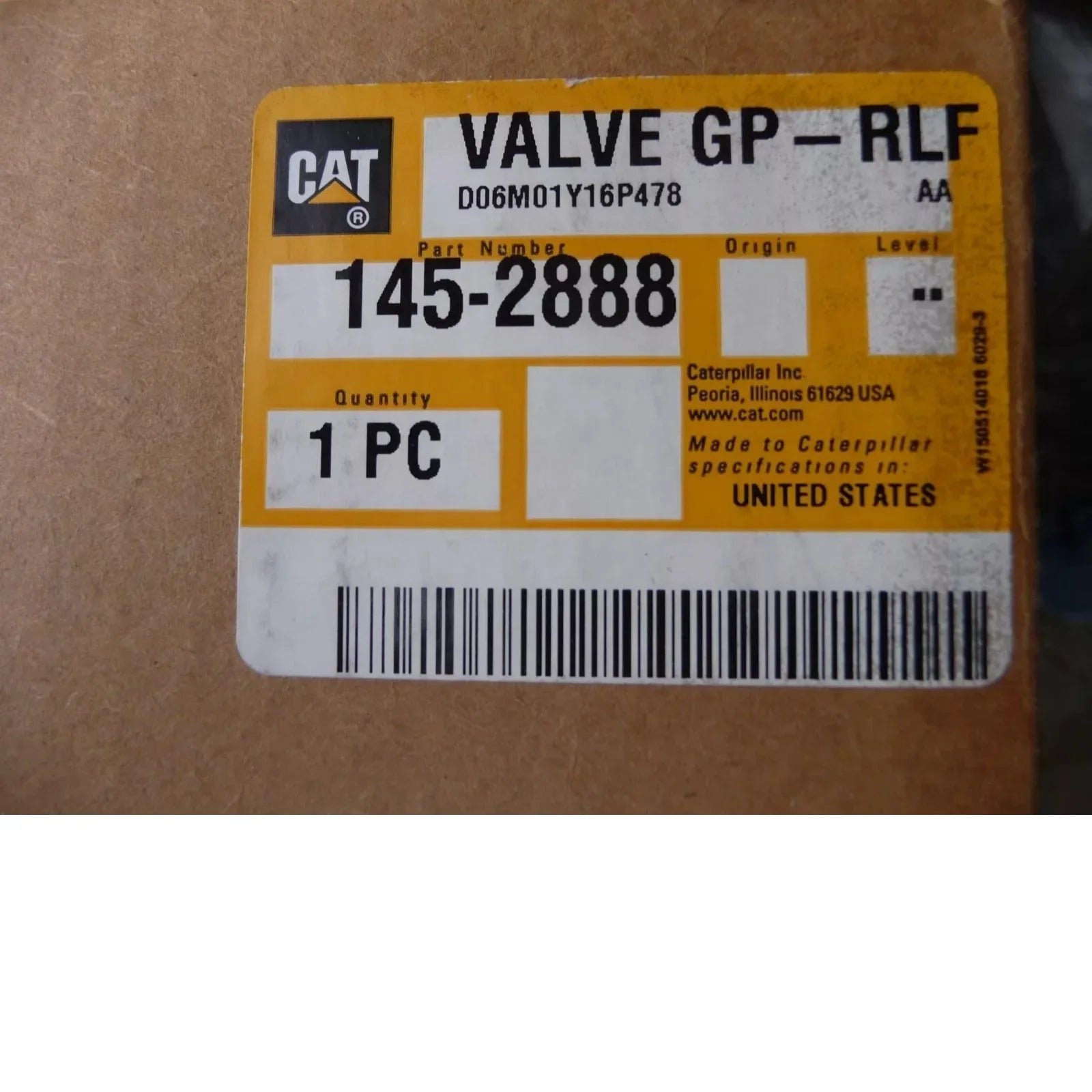 1452888 Caterpilar Valve GP-RLF