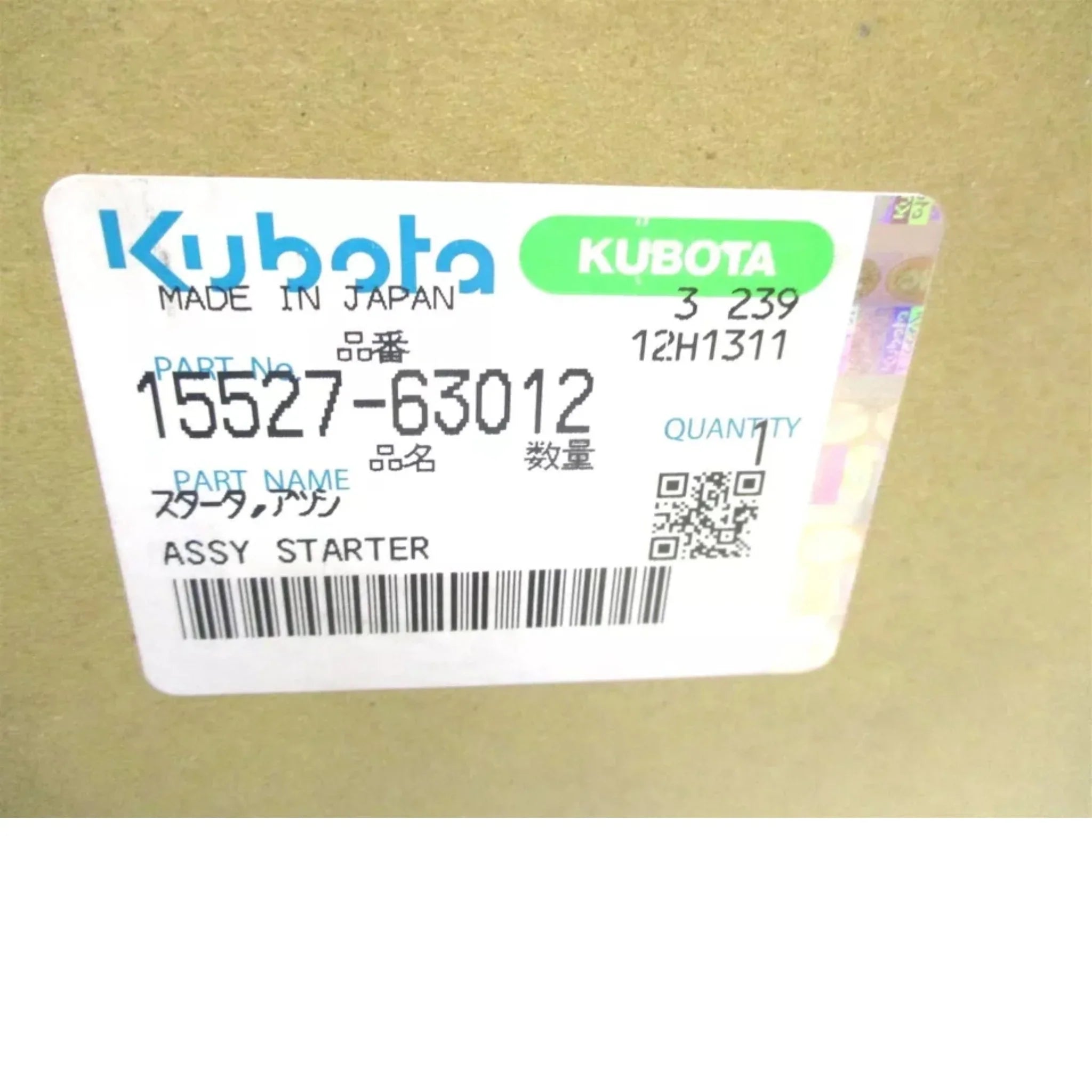028000-7803 Genuine Kubota Starter