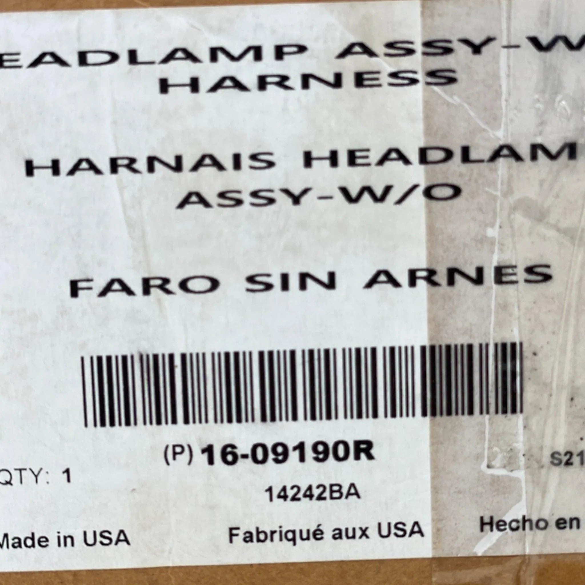 006l 16-09190r Genuine Peterbilt Right Headlamp Assembly For Peterbilt