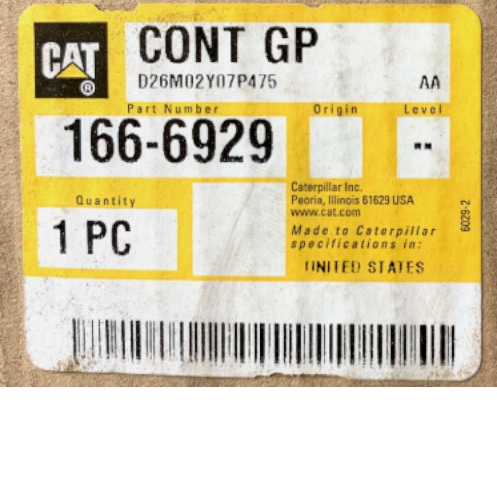 1666929 CAT Electronic Control Module